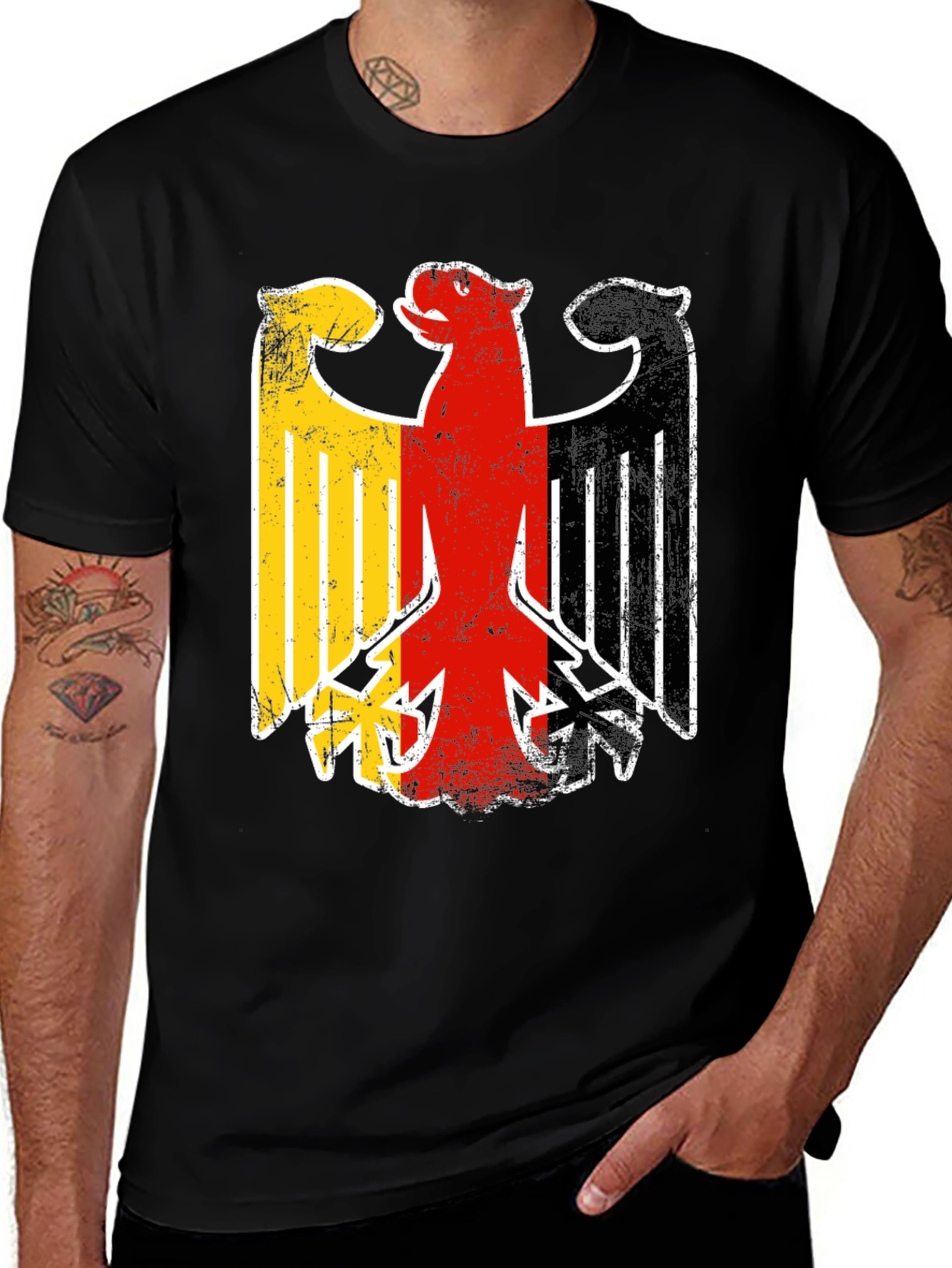 Variant 19 of German Flag Eagle Graphic T-Shirt