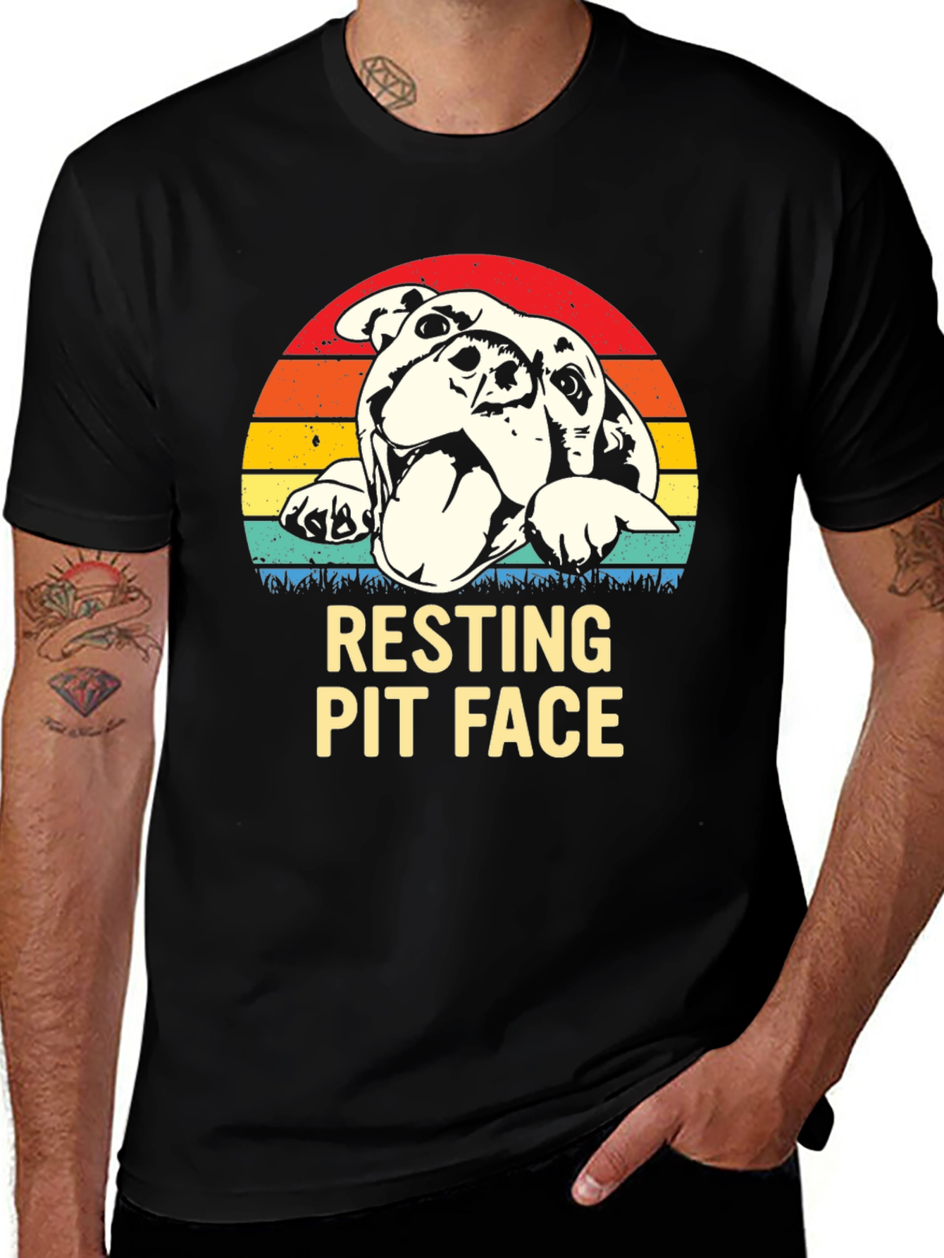 Variant 29 of Resting Pit Face T-Shirt | Dog Lover Apparel