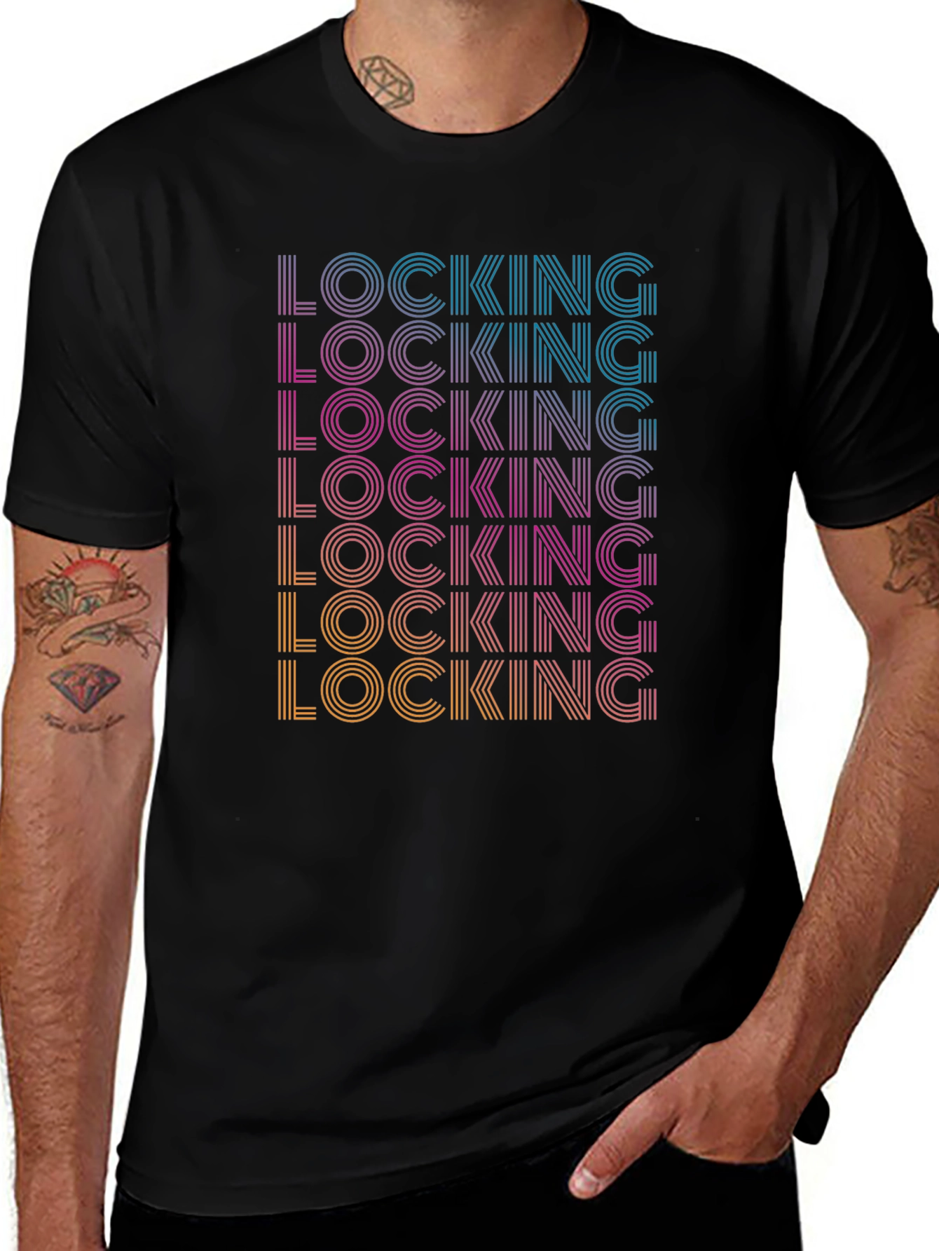 Variant 16 of Locking Dance Style T-Shirt - Retro Design
