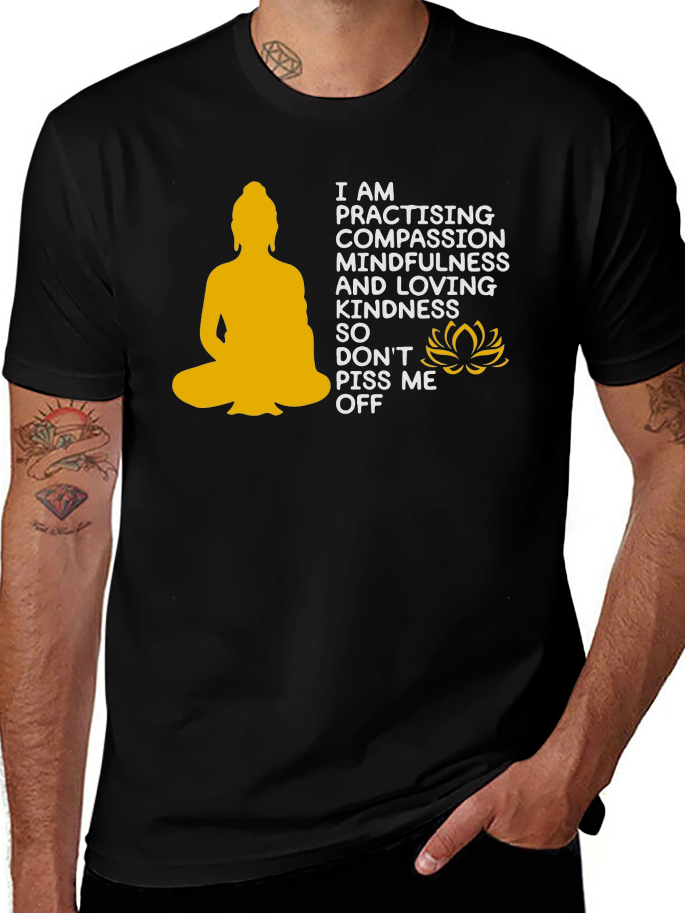 Mindful Buddha Graphic T-Shirt