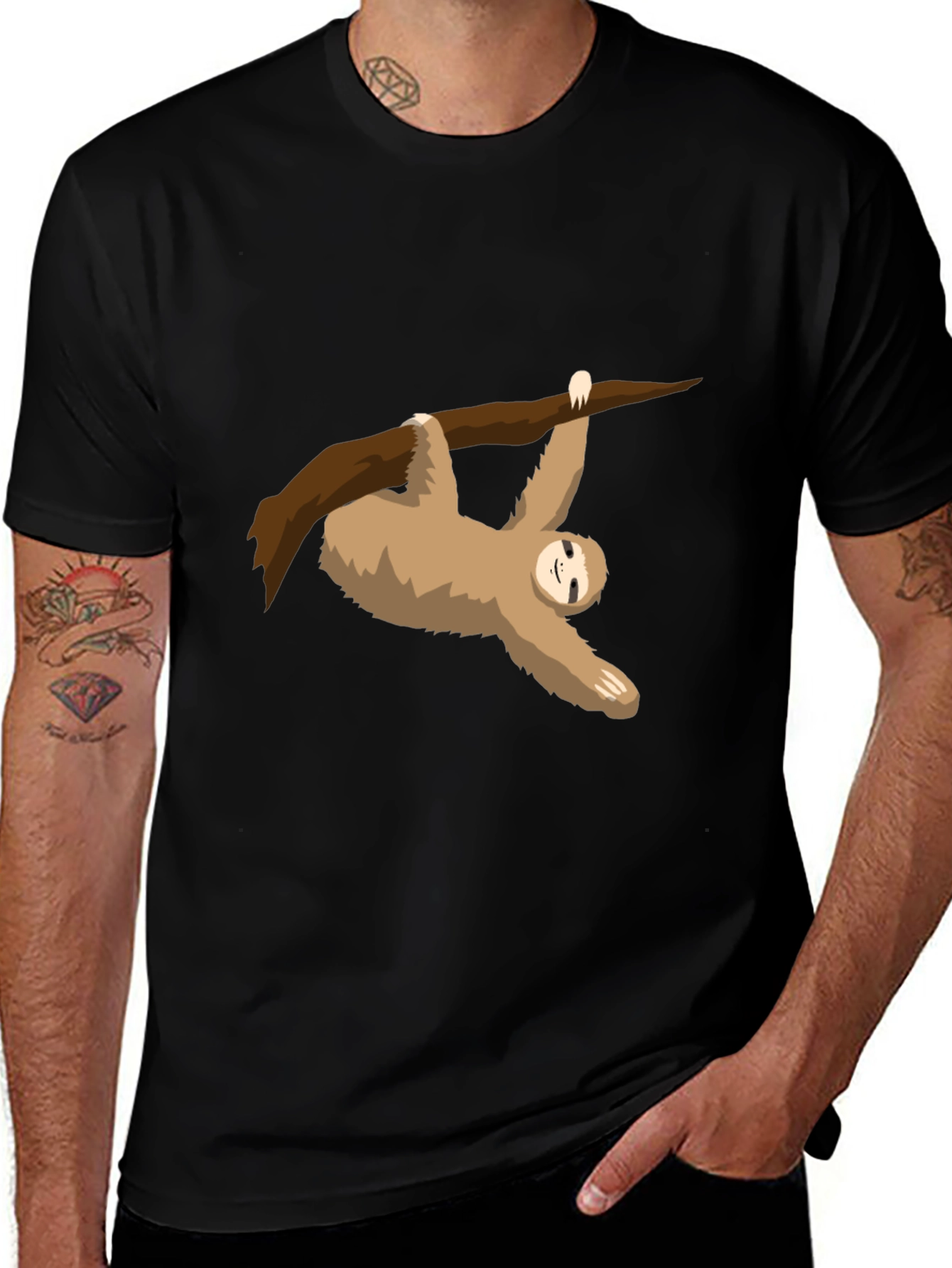 Variant 17 of Sloth Hanging Around T-Shirt - Men's Graphic Tee