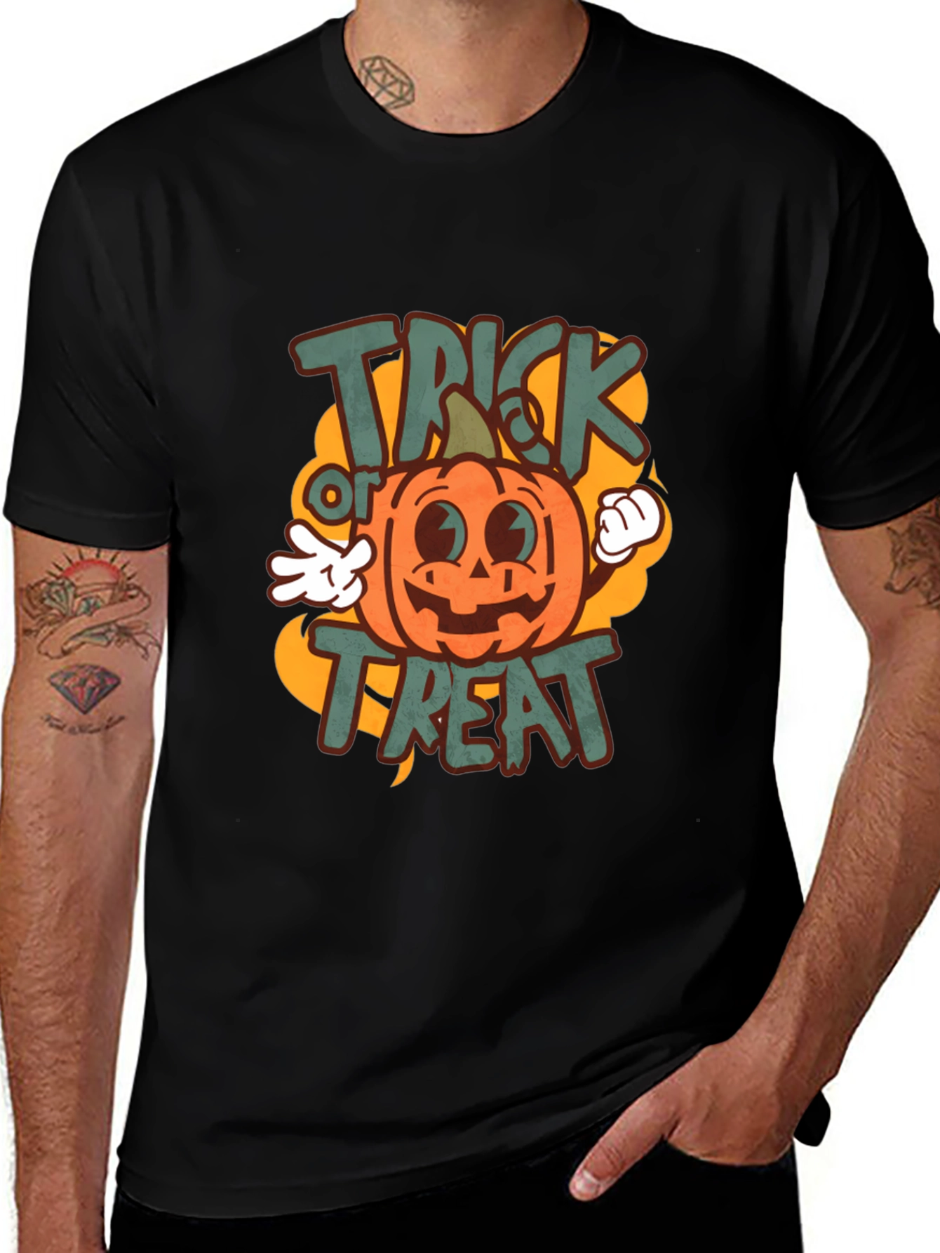 Halloween Trick or Treat Pumpkin Graphic Tee