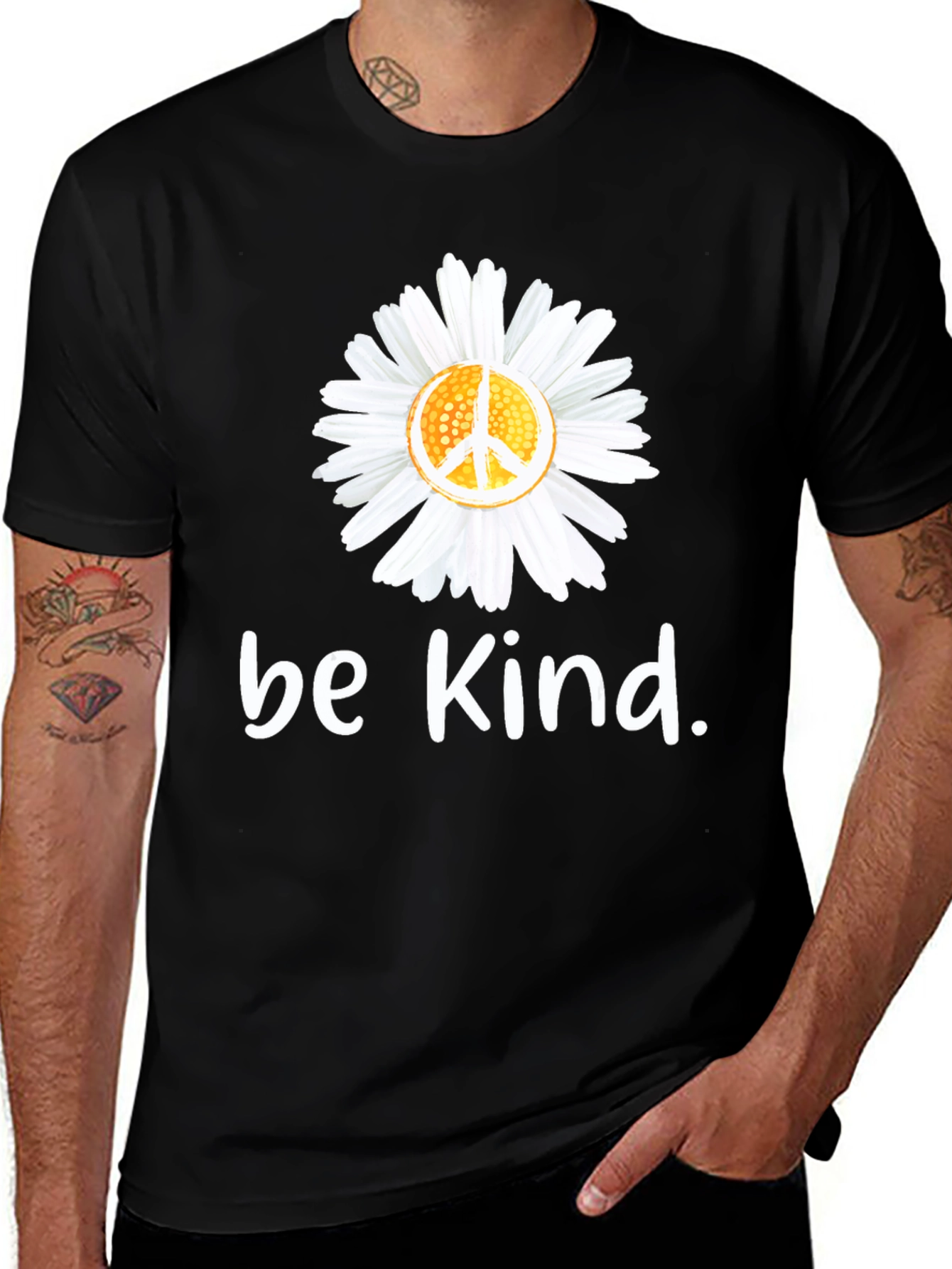 Be Kind Daisy Peace Sign T-Shirt