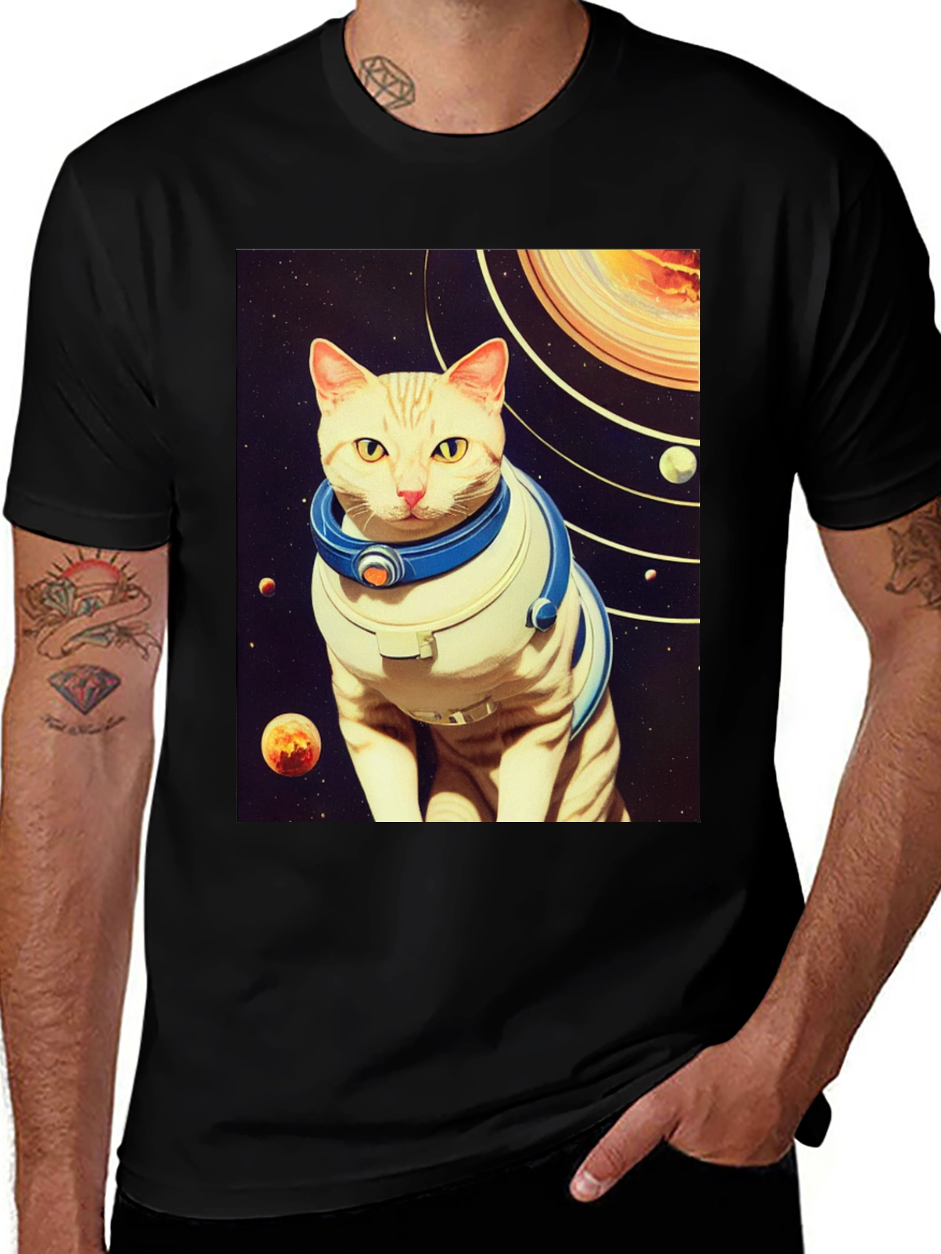 Variant 18 of Space Cat T-Shirt - Galaxy Explorer Tee