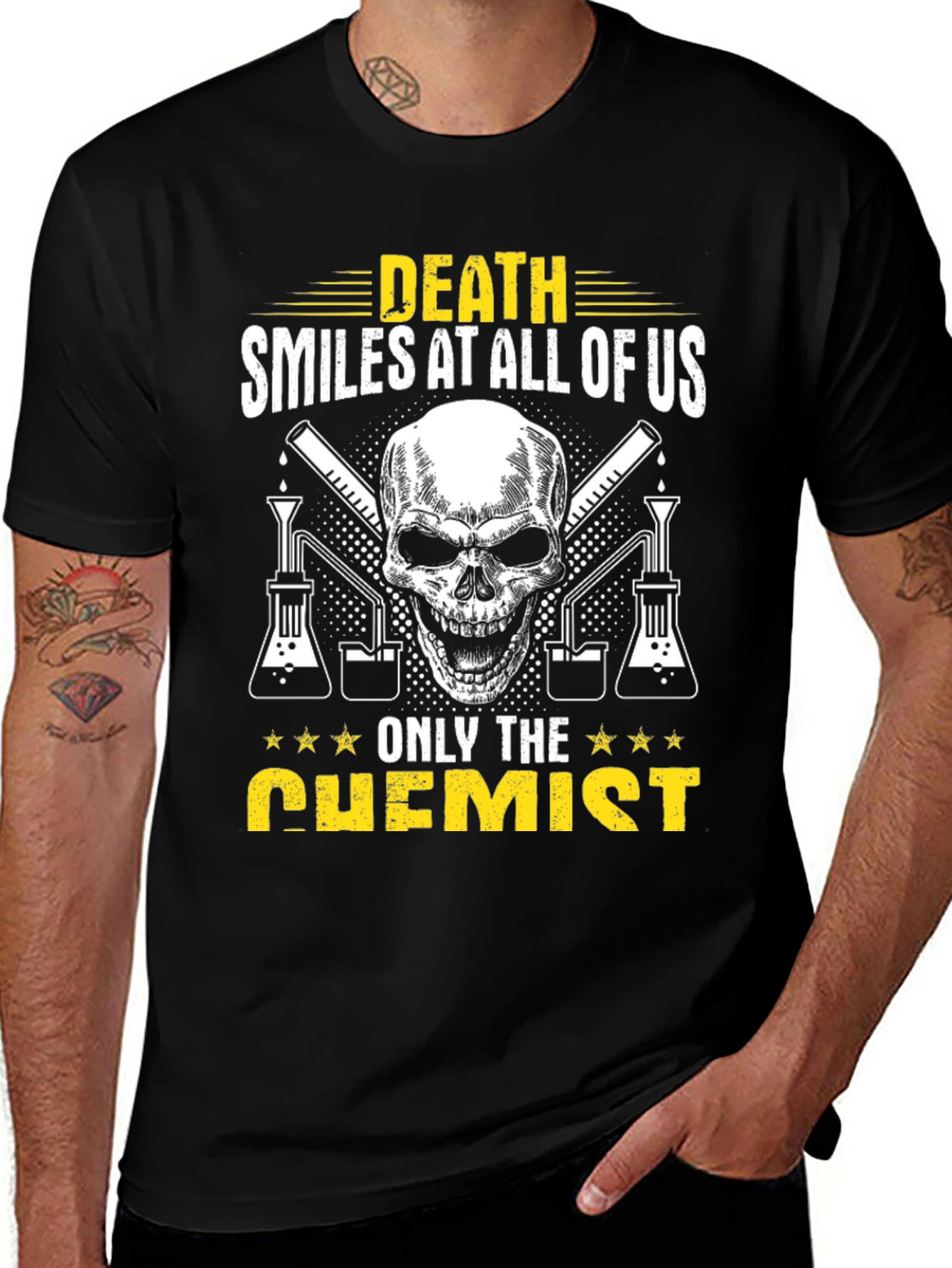 Death Smiles at All Of Us Chemist T-Shirt