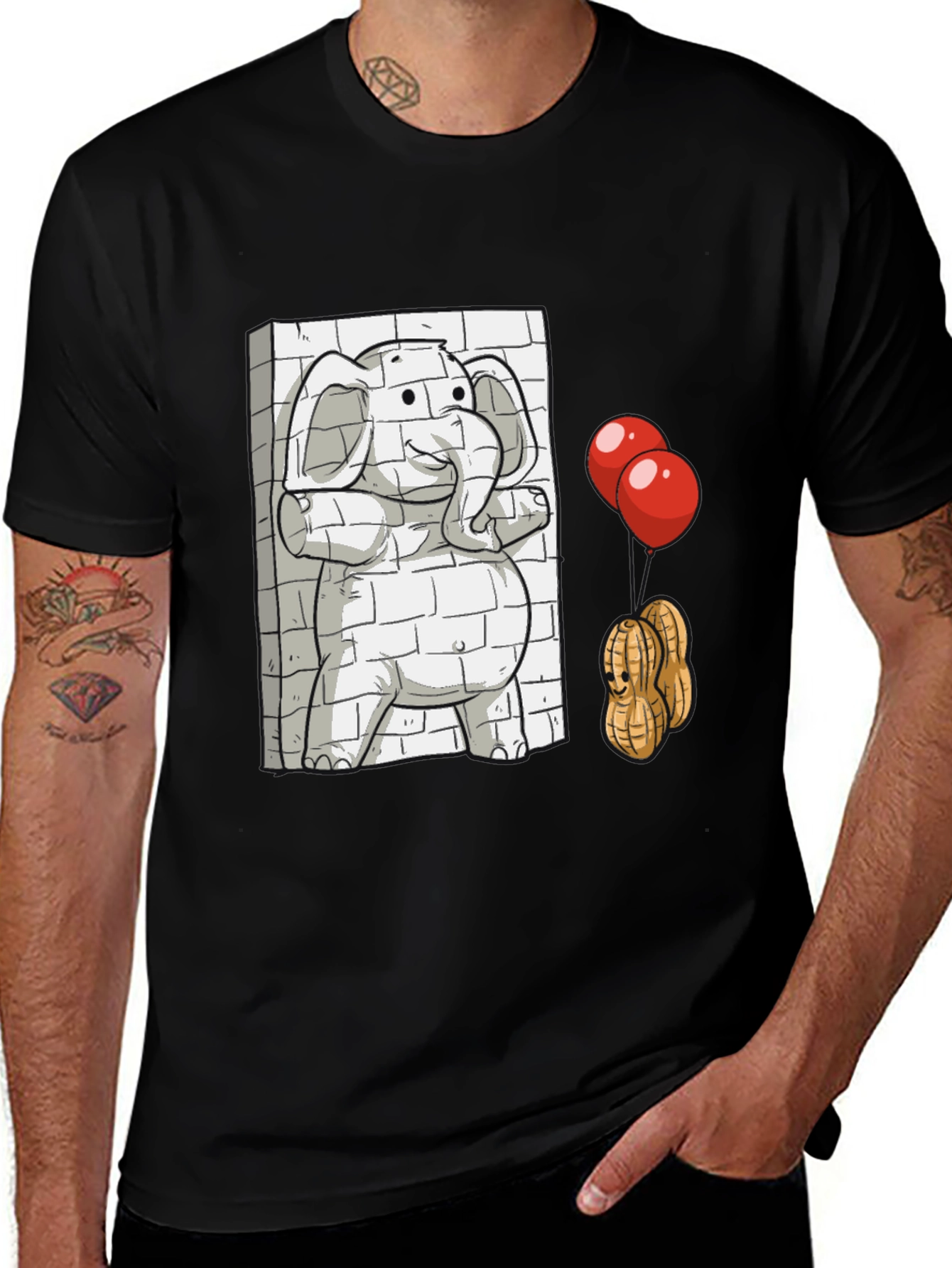 Variant 18 of Elephant & Peanuts Graphic T-Shirt
