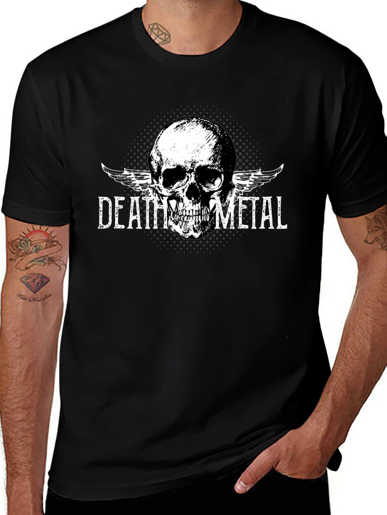 Variant 25 of Death Metal Skull Graphic T-Shirt