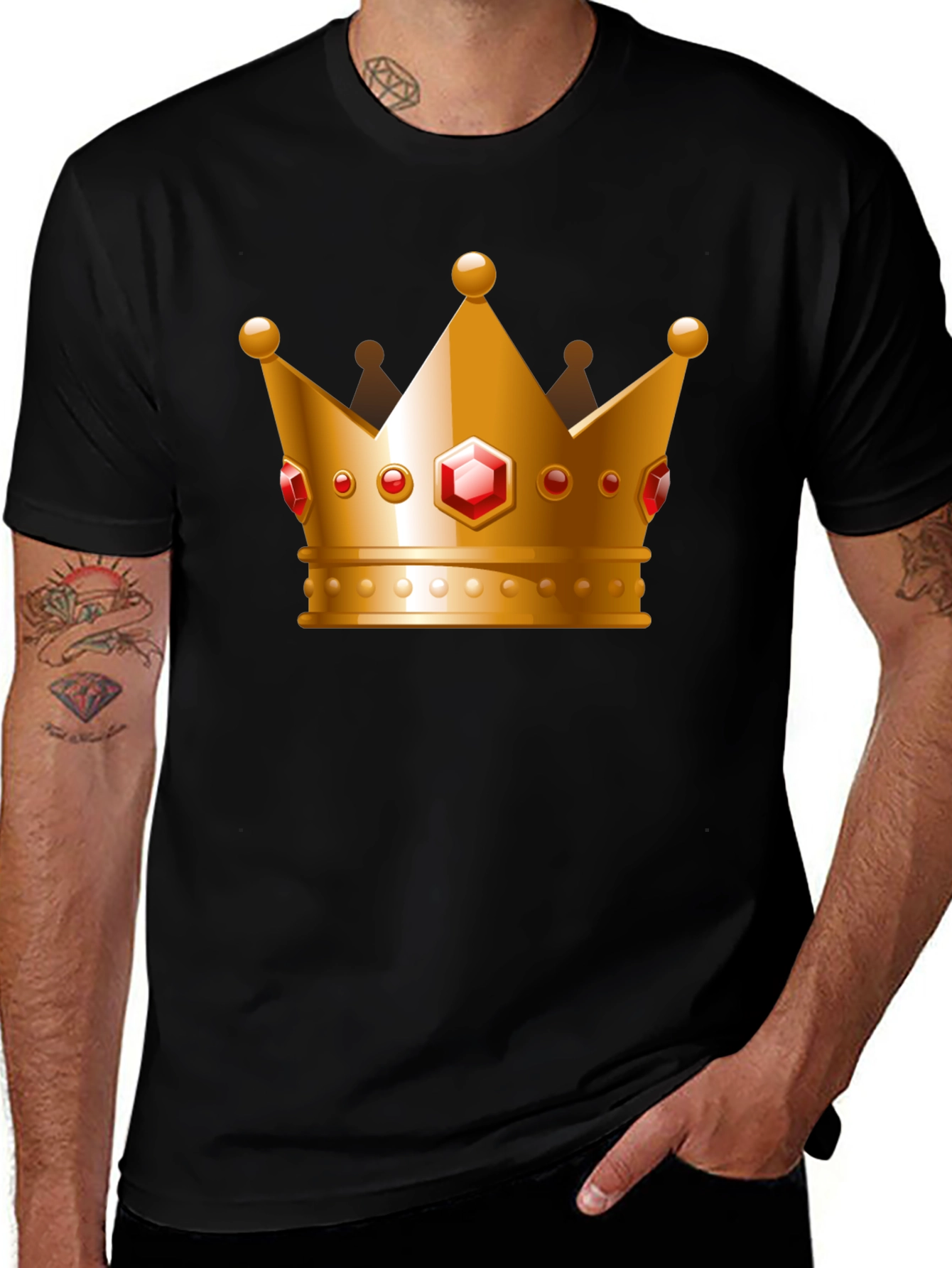 Variant 2 of King Crown Graphic T-Shirt - Black
