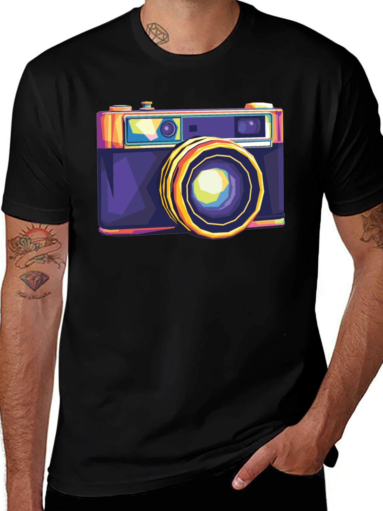 Variant 12 of Retro Camera Graphic Tee - Cool Photographer T-Shirt