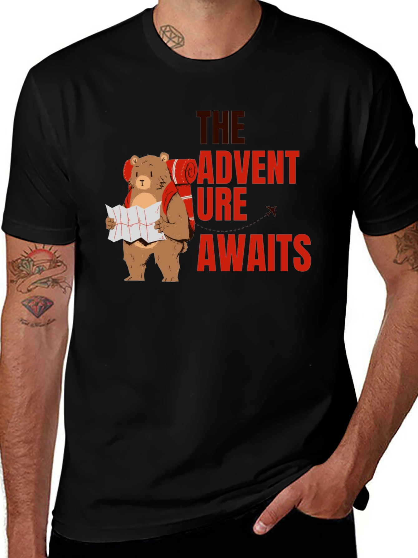 Variant 27 of Adventure Awaits Bear Graphic Tee