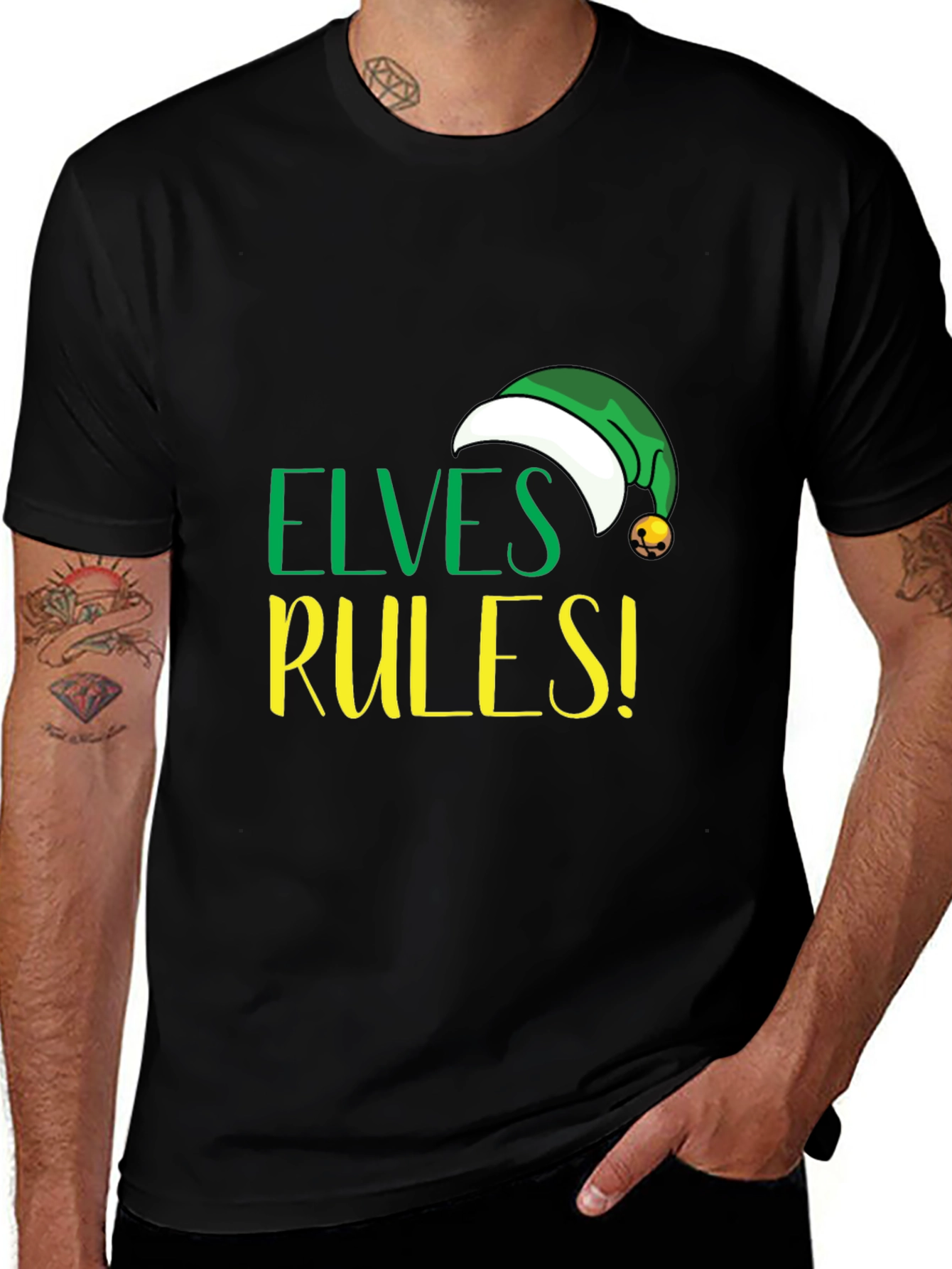 Elves Rules! Holiday Graphic Tee