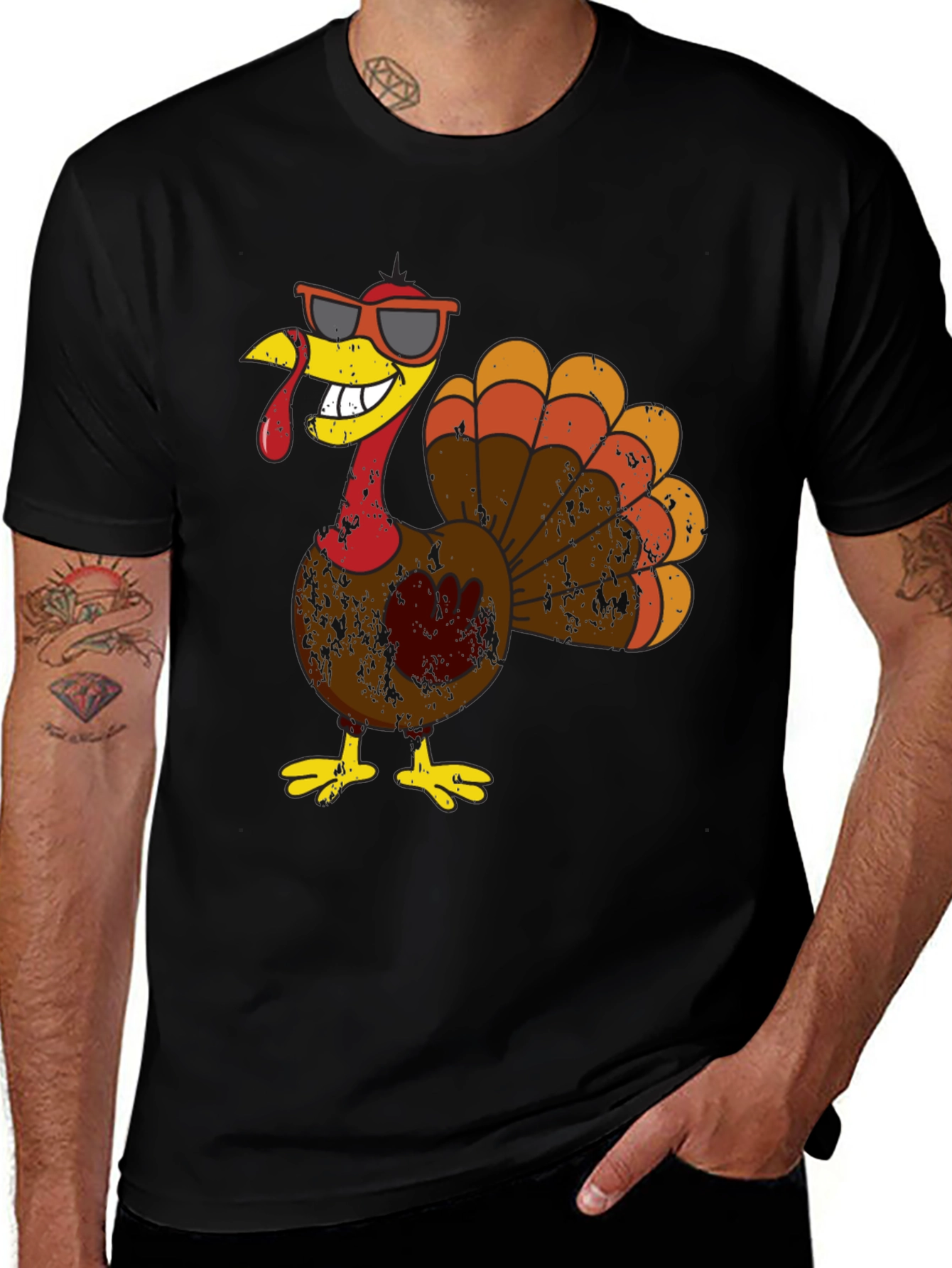Variant 23 of Cool Turkey Graphic Tee - Thanksgiving Humor