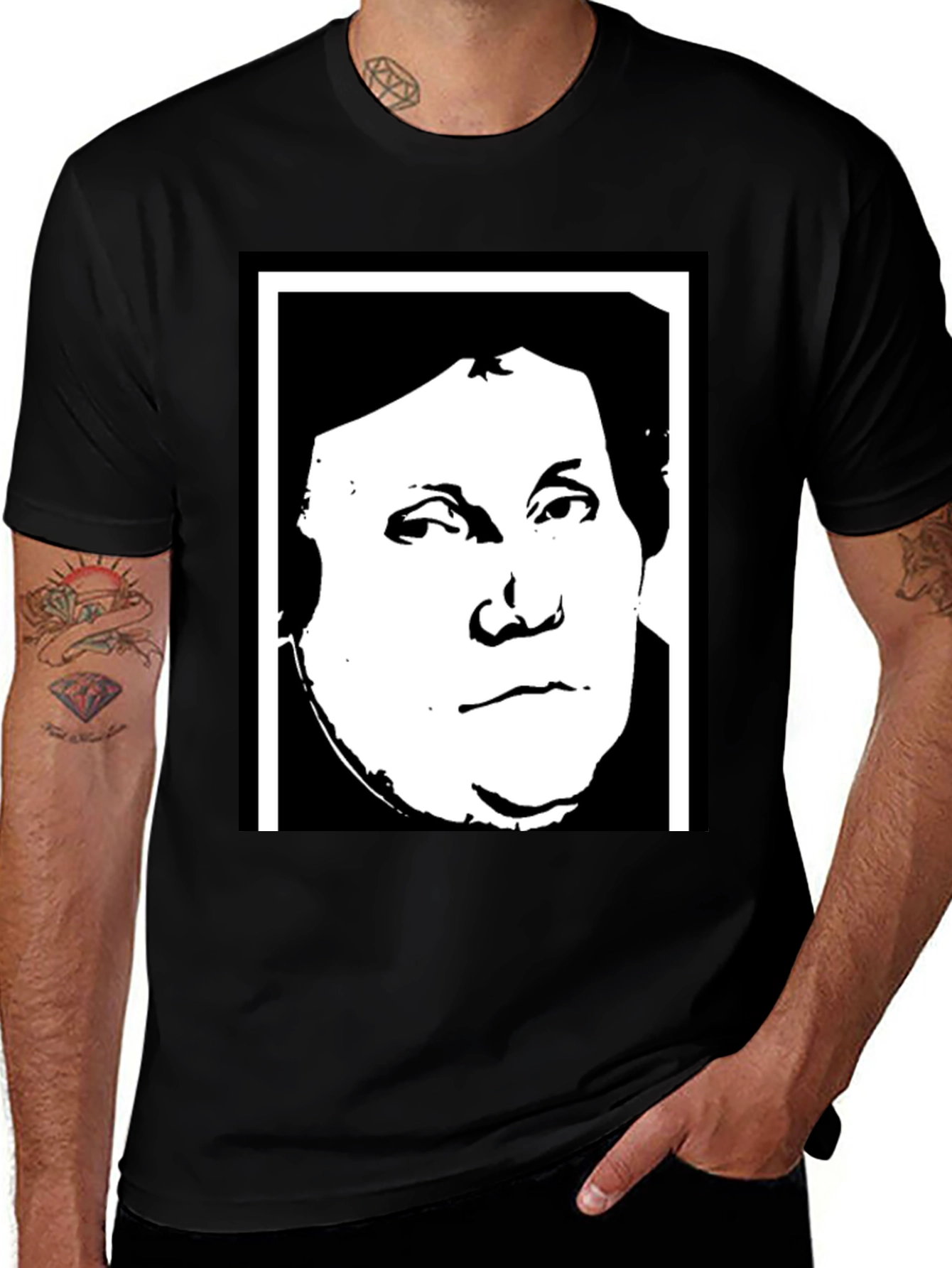 Variant 13 of Martin Luther Graphic Tee - Black Unisex T-Shirt
