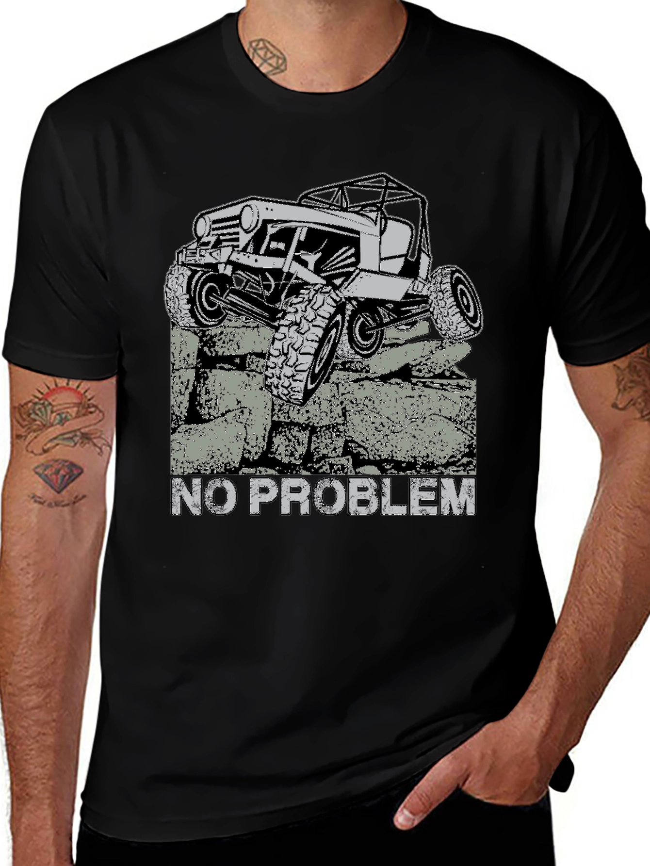 Variant 27 of Off-Road Adventure T-Shirt - "No Problem" Graphic Tee