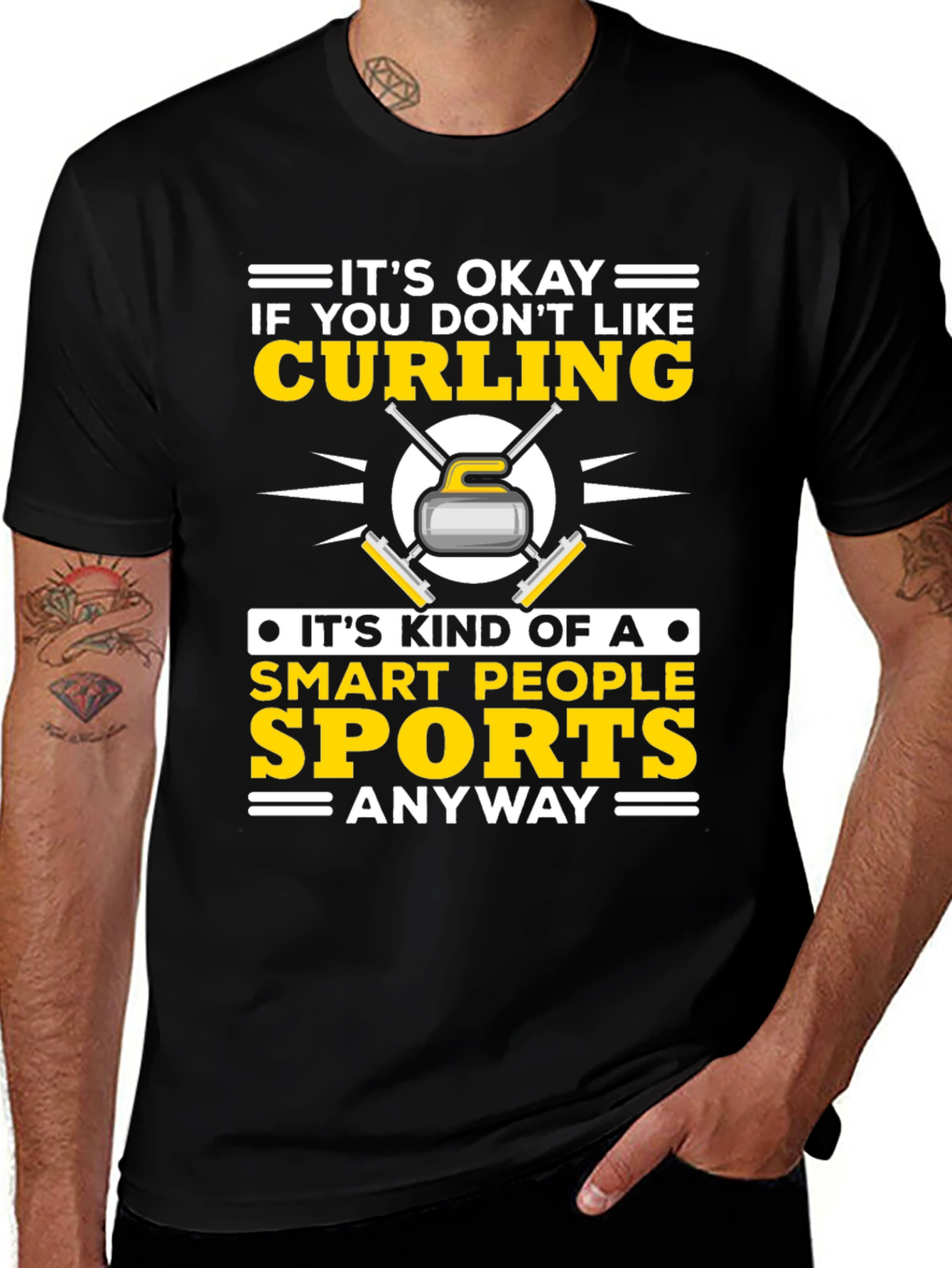 Variant 30 of Funny Curling Smart People Sports T-Shirt
