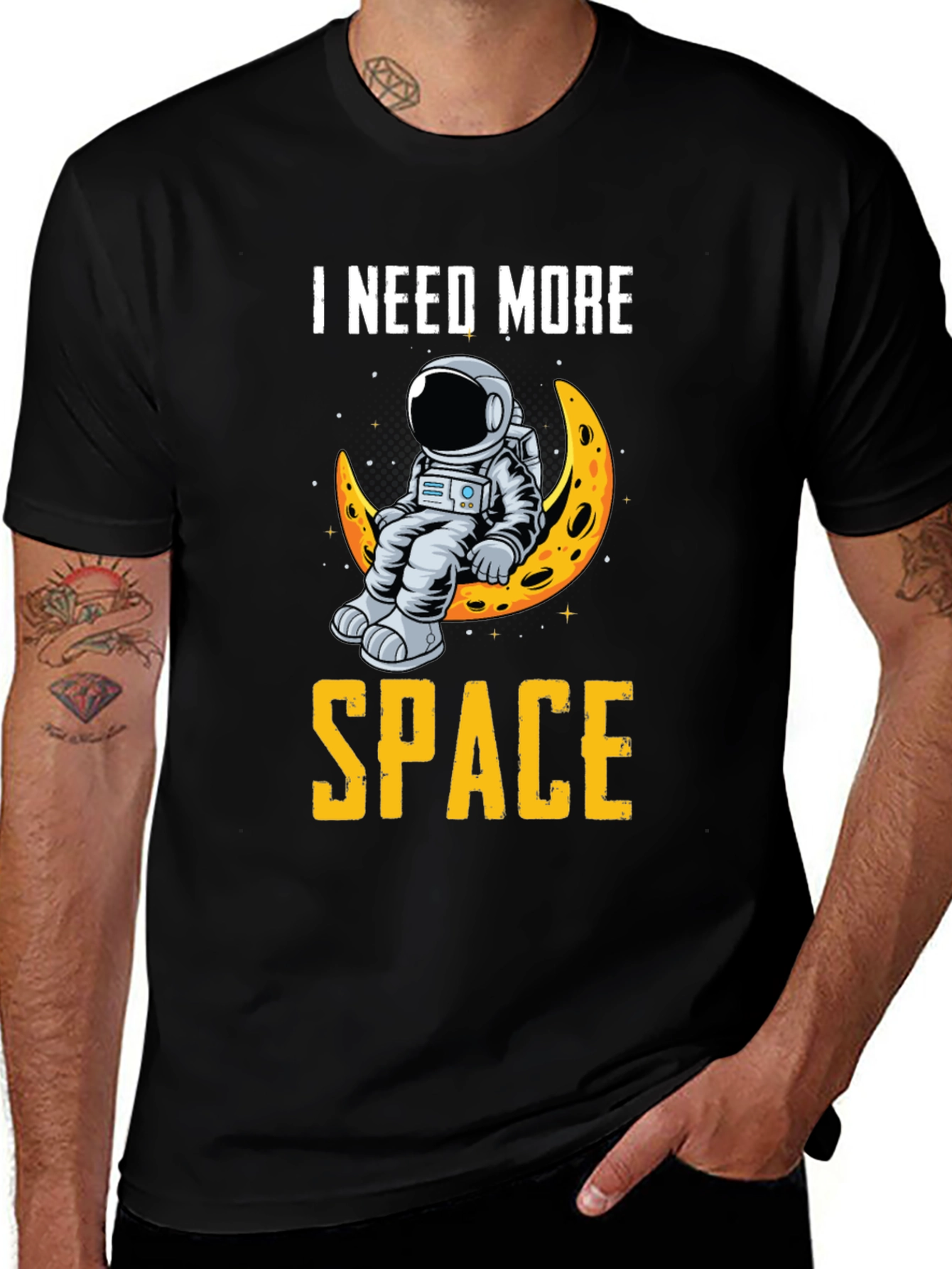 I Need More Space T-Shirt - Astronaut Moon Design