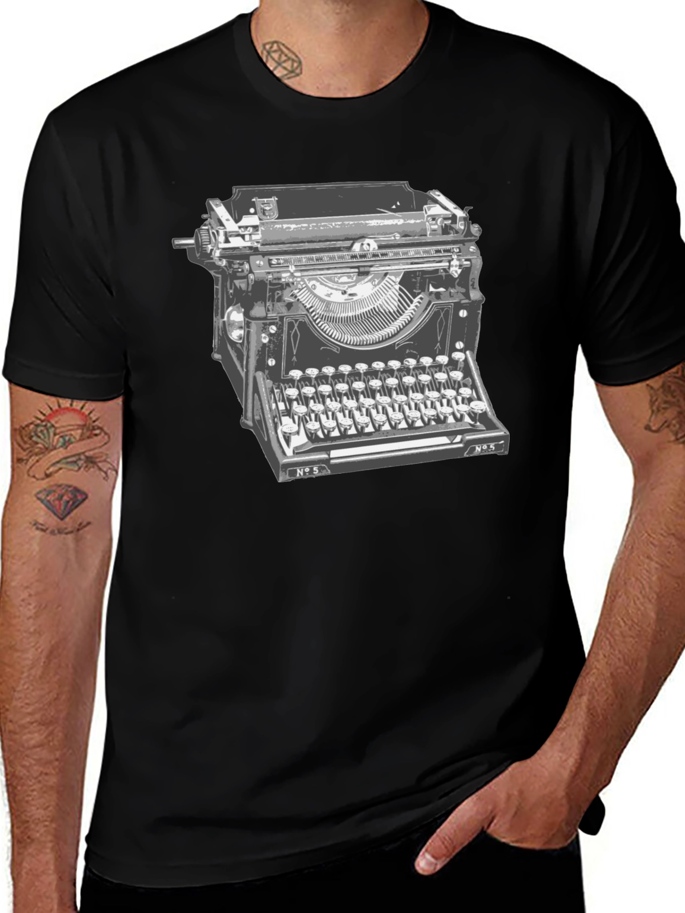 Variant 24 of Vintage Typewriter Graphic T-Shirt - Classic Writer Tee