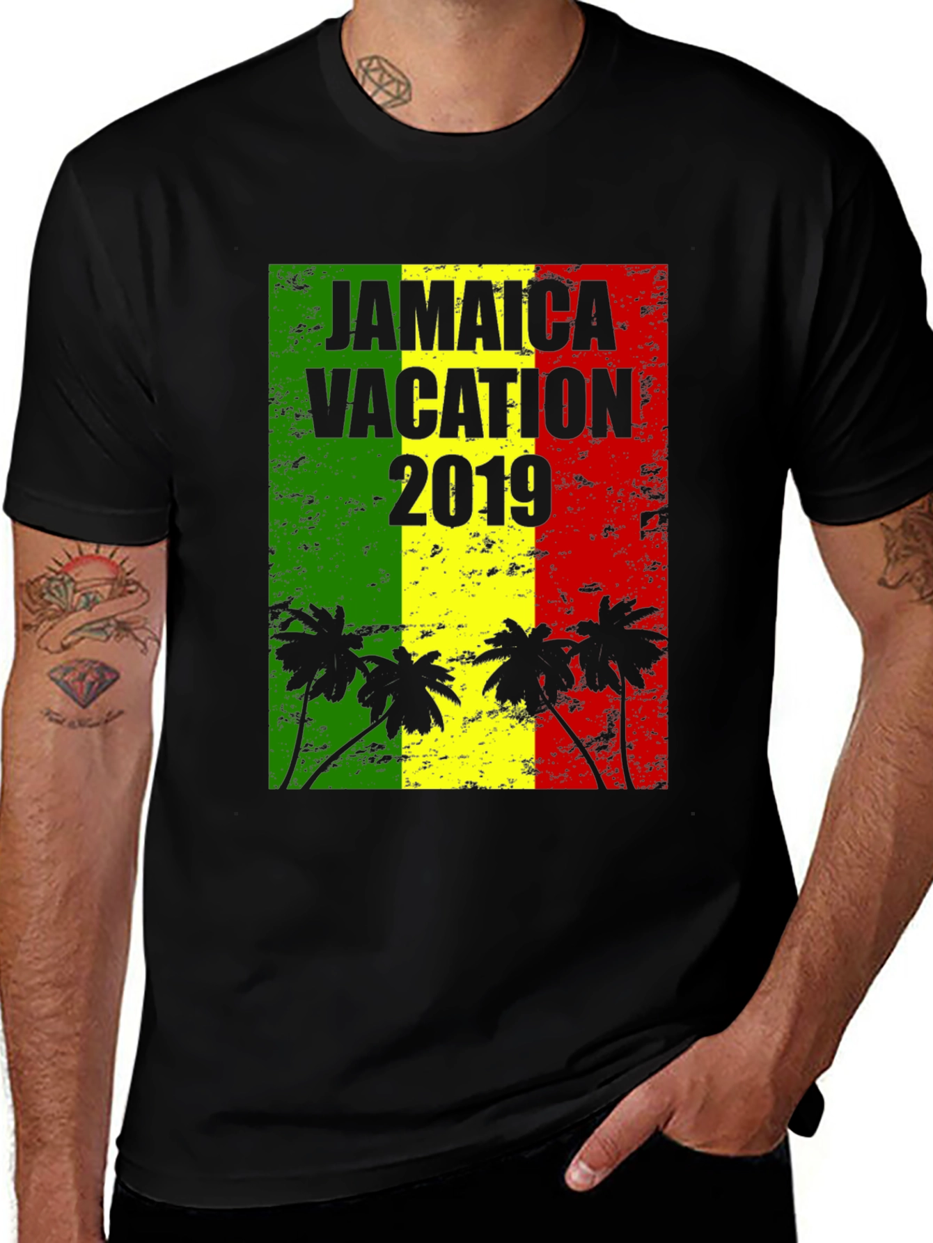 Jamaica Vacation 2019 Black T-Shirt