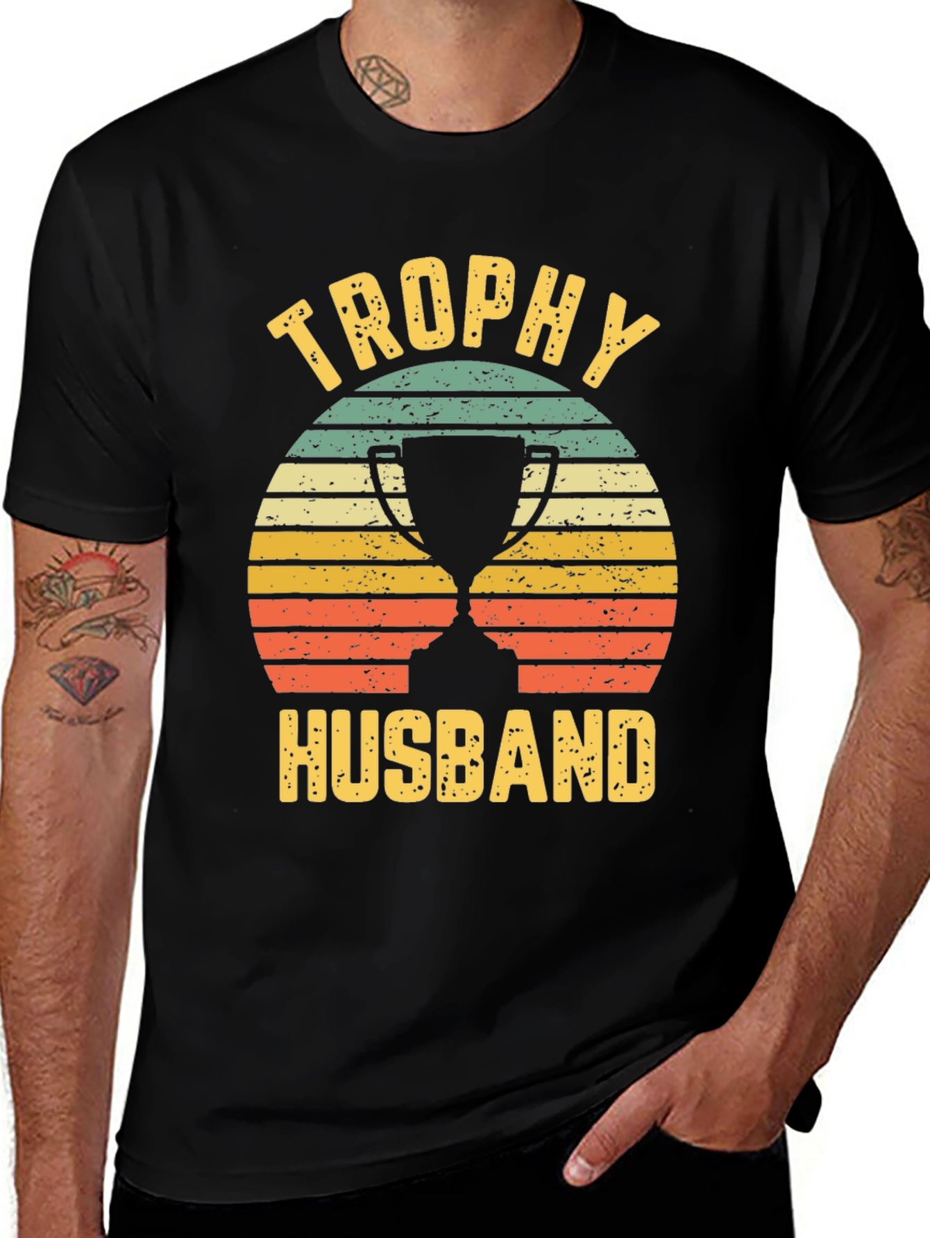 Trophy Husband Graphic Tee - Retro Style