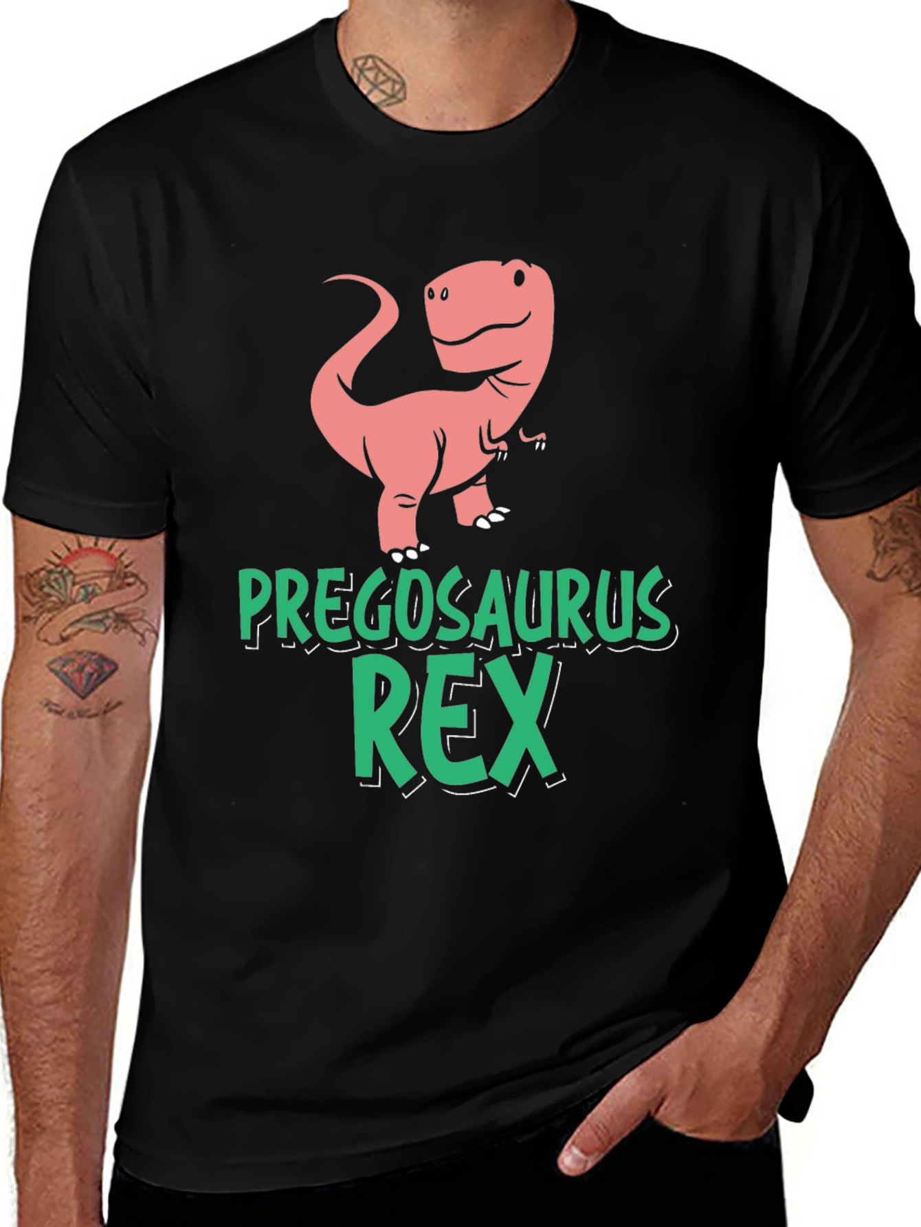 Variant 22 of Pregosaurus Rex T-Shirt Funny Pregnancy Tee