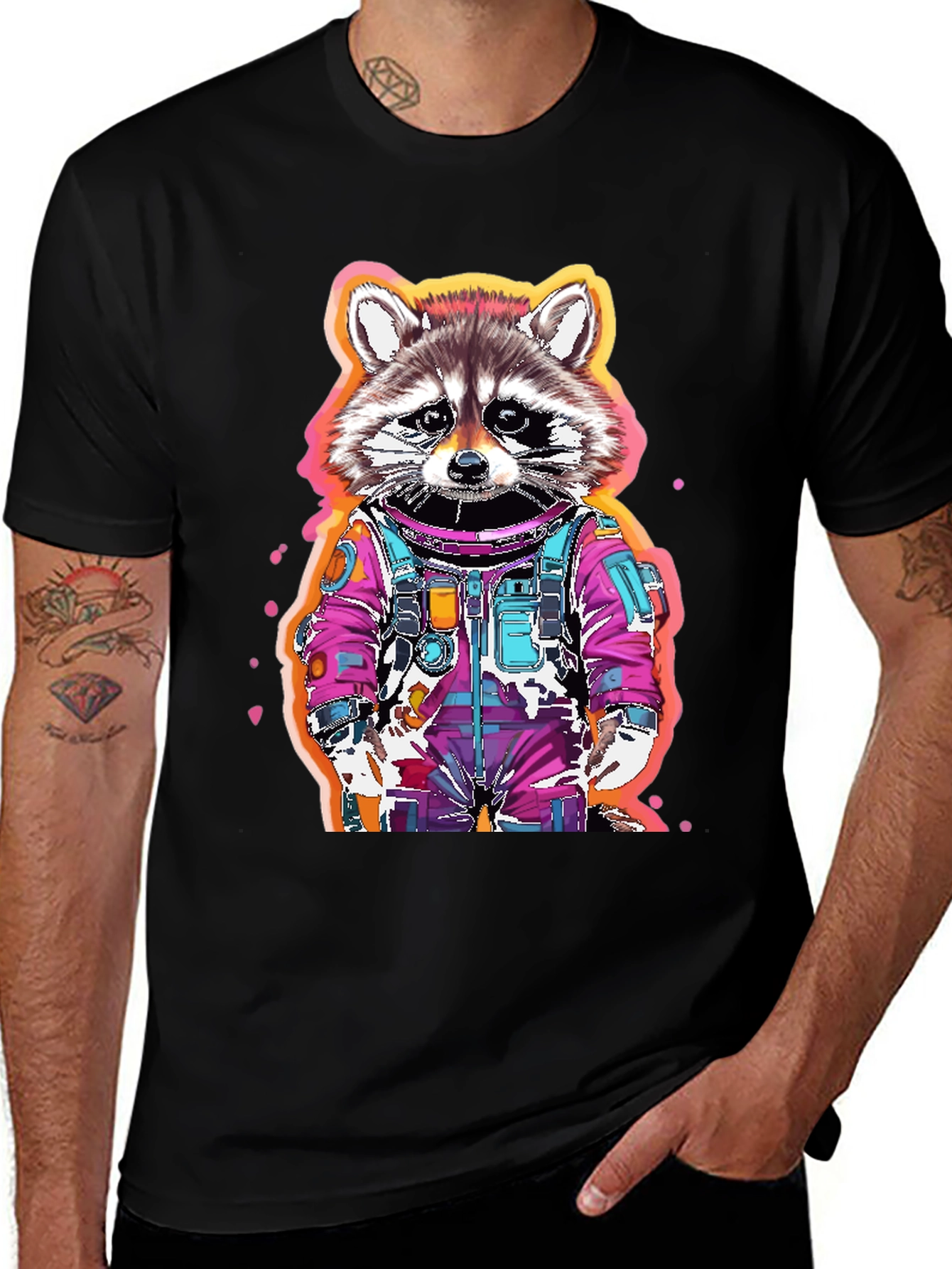 Variant 29 of Raccoon Astronaut Graphic T-Shirt