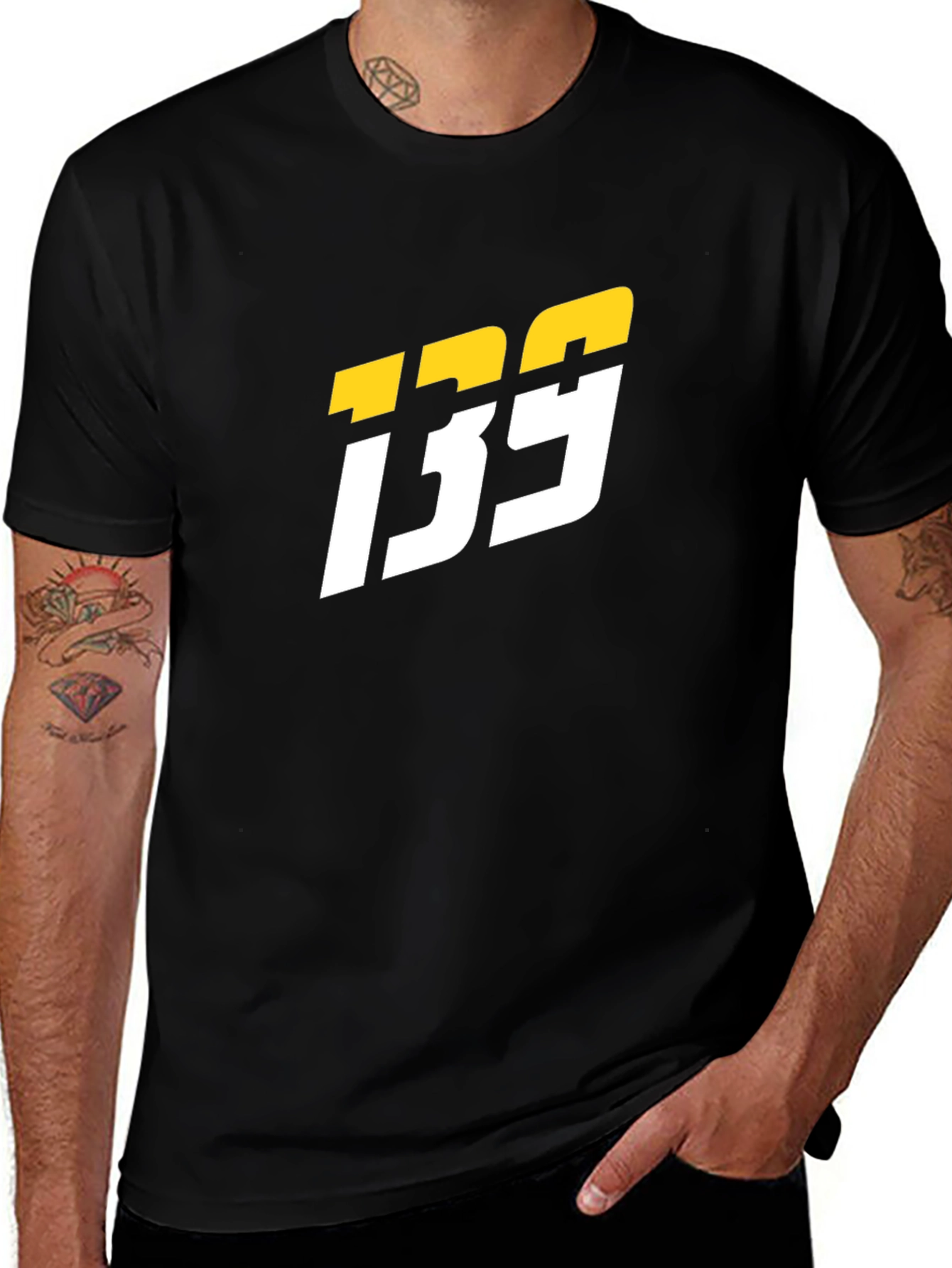 Variant 17 of Bold 139 Graphic Print Men's Black T-Shirt