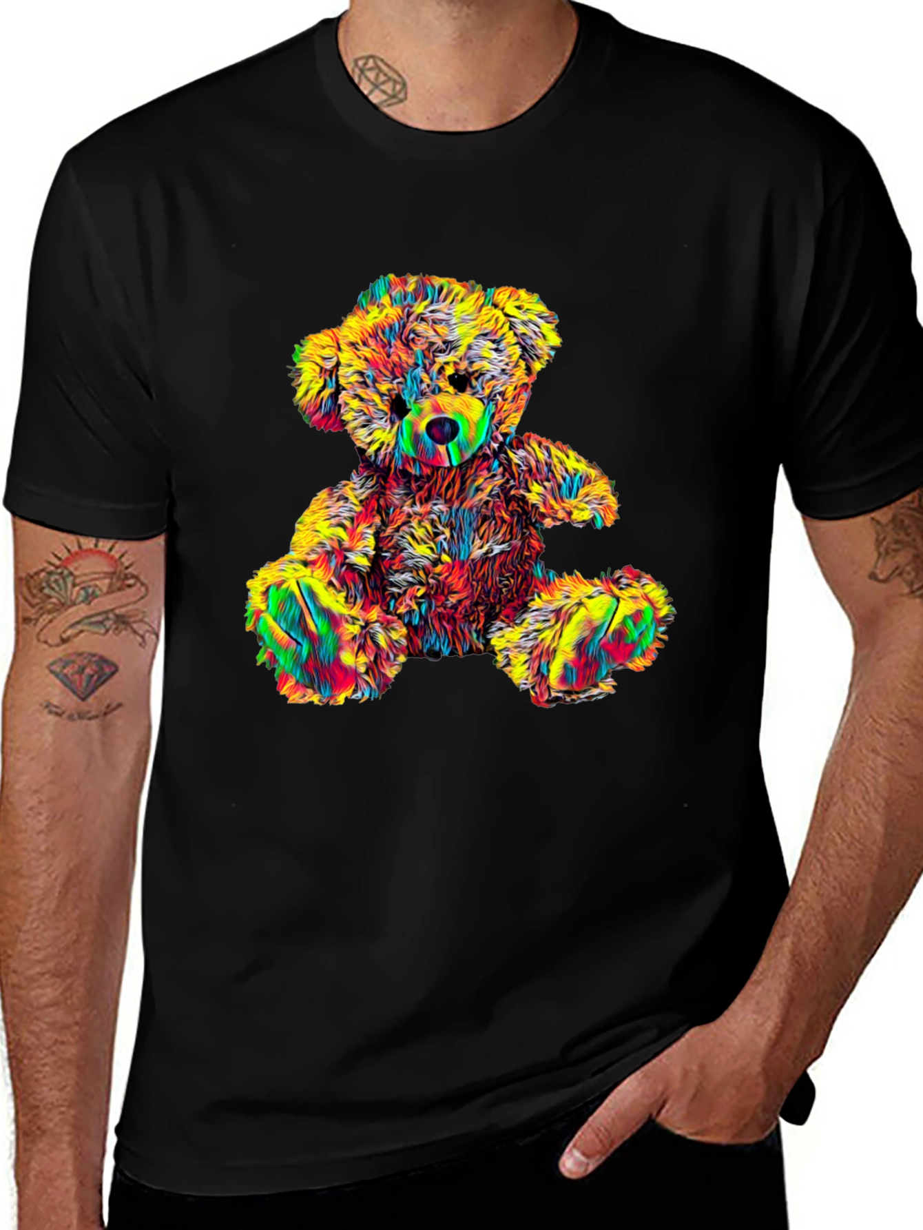 Variant 25 of Colorful Teddy Bear Graphic T-Shirt