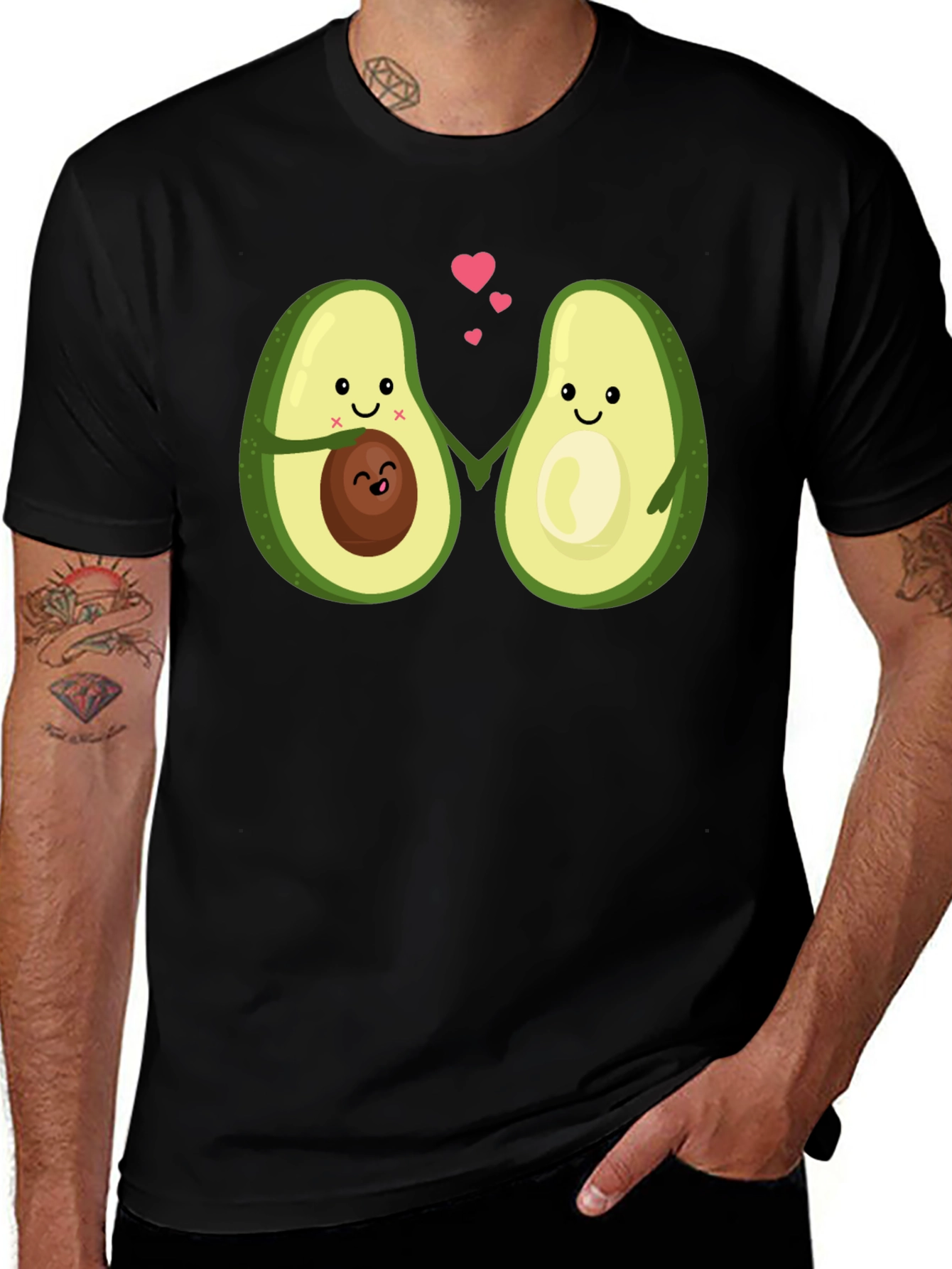 Variant 6 of Avocado Love Black T-Shirt