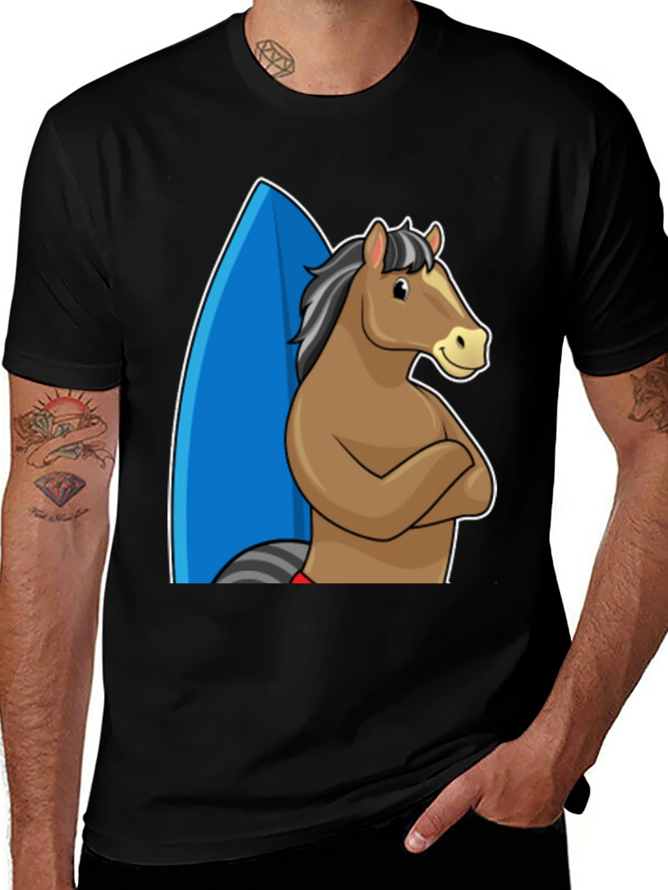 Variant 13 of Surf Horse T-Shirt - Funny Graphic Tee