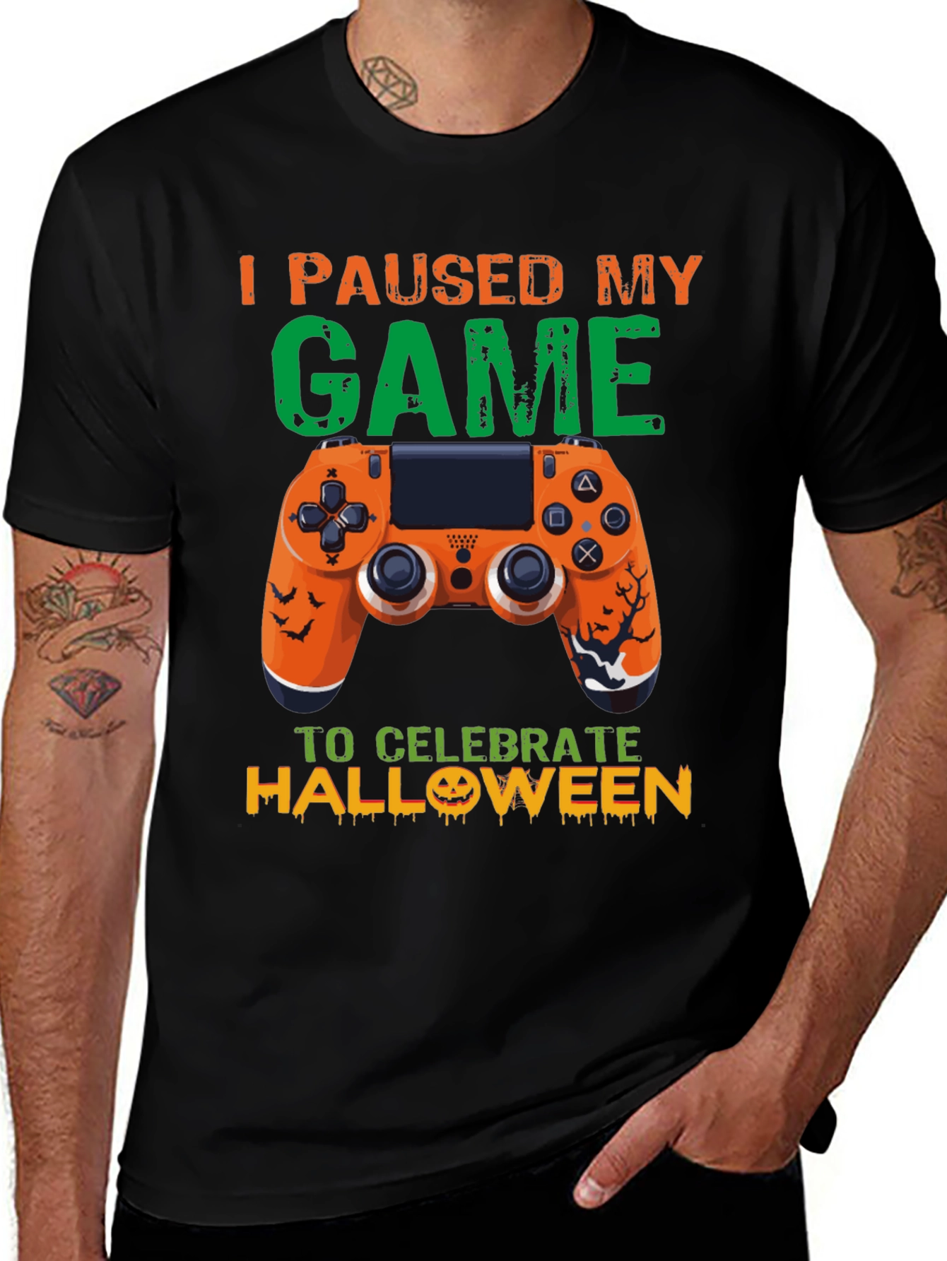 I Paused My Game Halloween T-Shirt Gamer Costume Tee