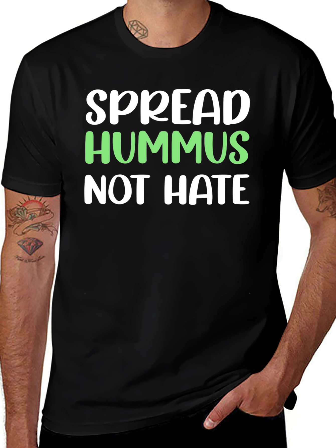 Variant 21 of Spread Hummus Not Hate T-Shirt