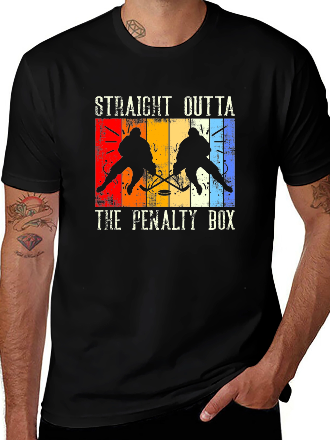 Variant 8 of Straight Outta The Penalty Box Hockey T-Shirt