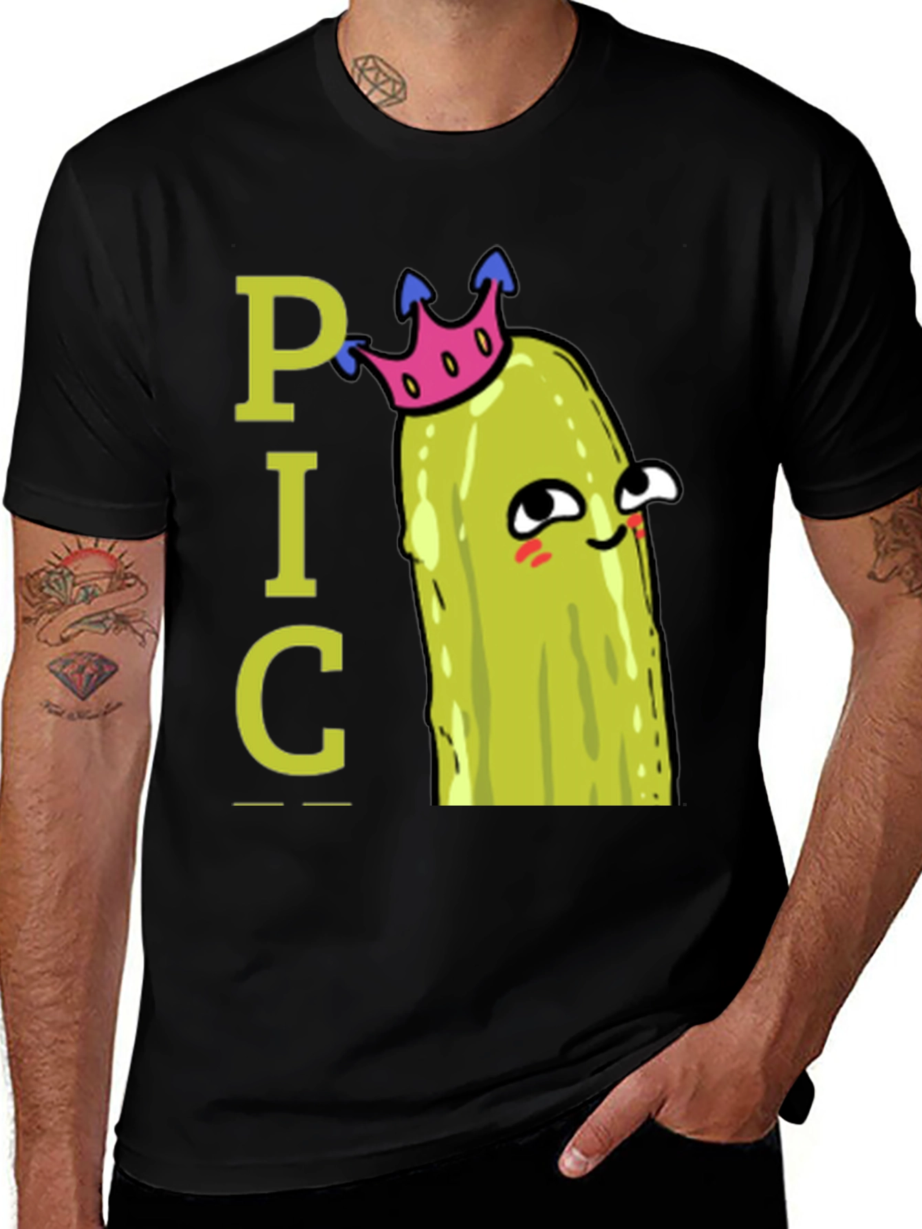 Variant 11 of Pickle Pun T-Shirt - Funny Cartoon Graphic Tee