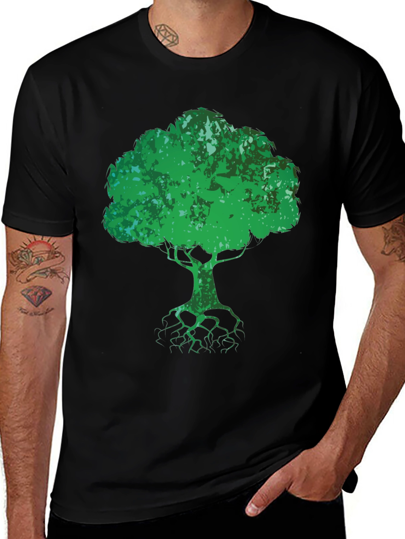 Tree of Life Graphic Black T-Shirt