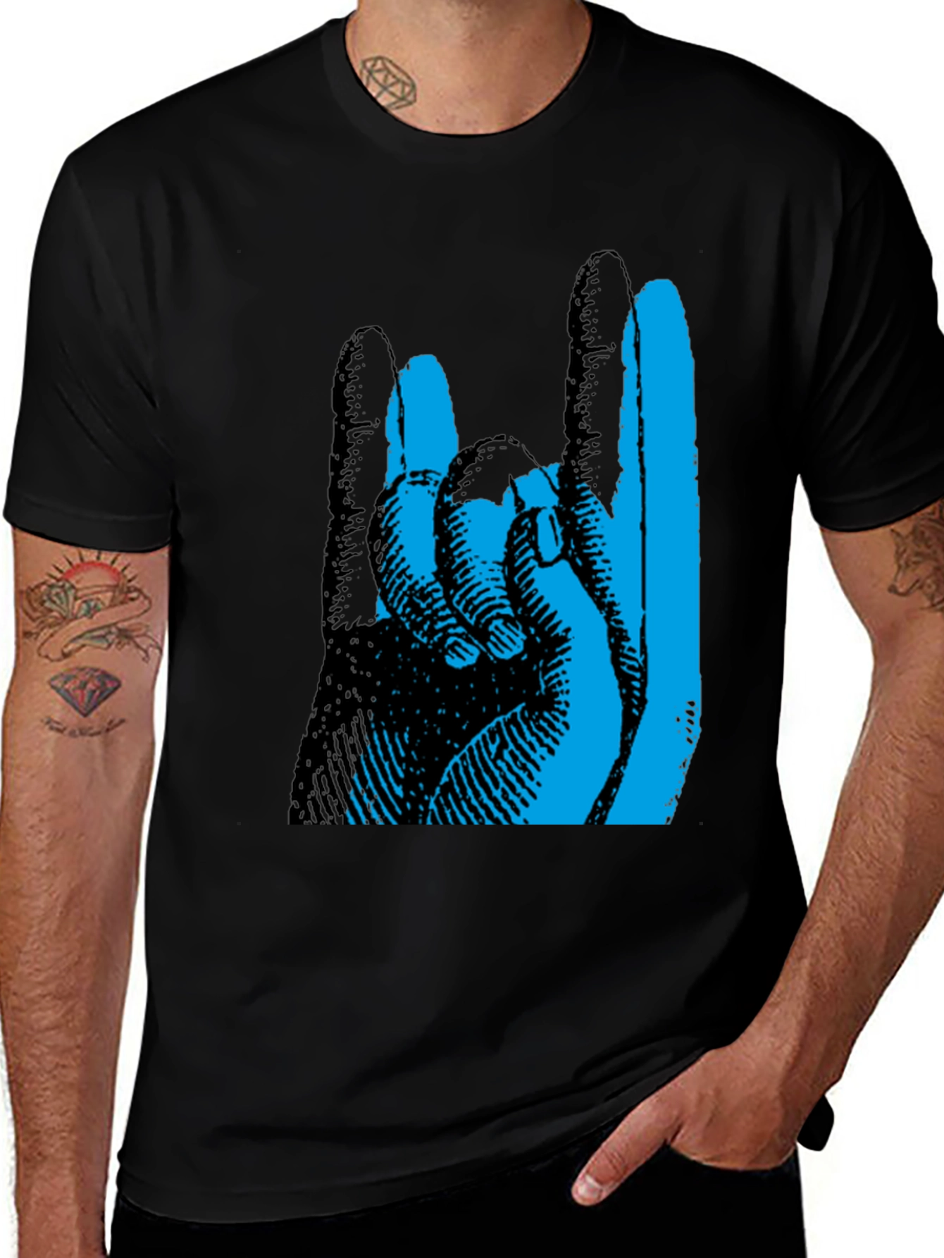 Variant 23 of Rock On Graphic Tee - Stylish Black Cotton T-Shirt
