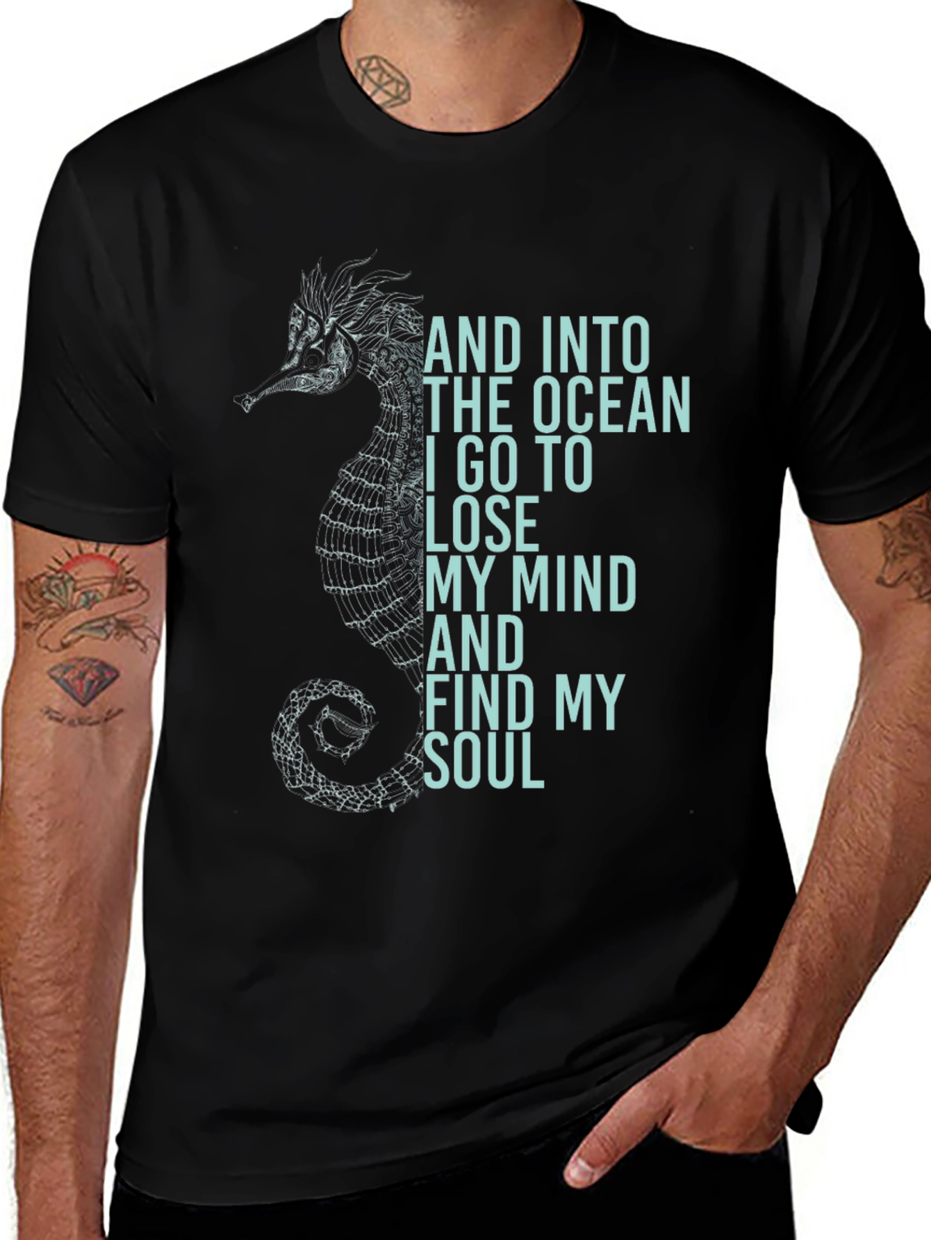 Variant 30 of Ocean Soul T-Shirt - Sea Life Graphic Tee