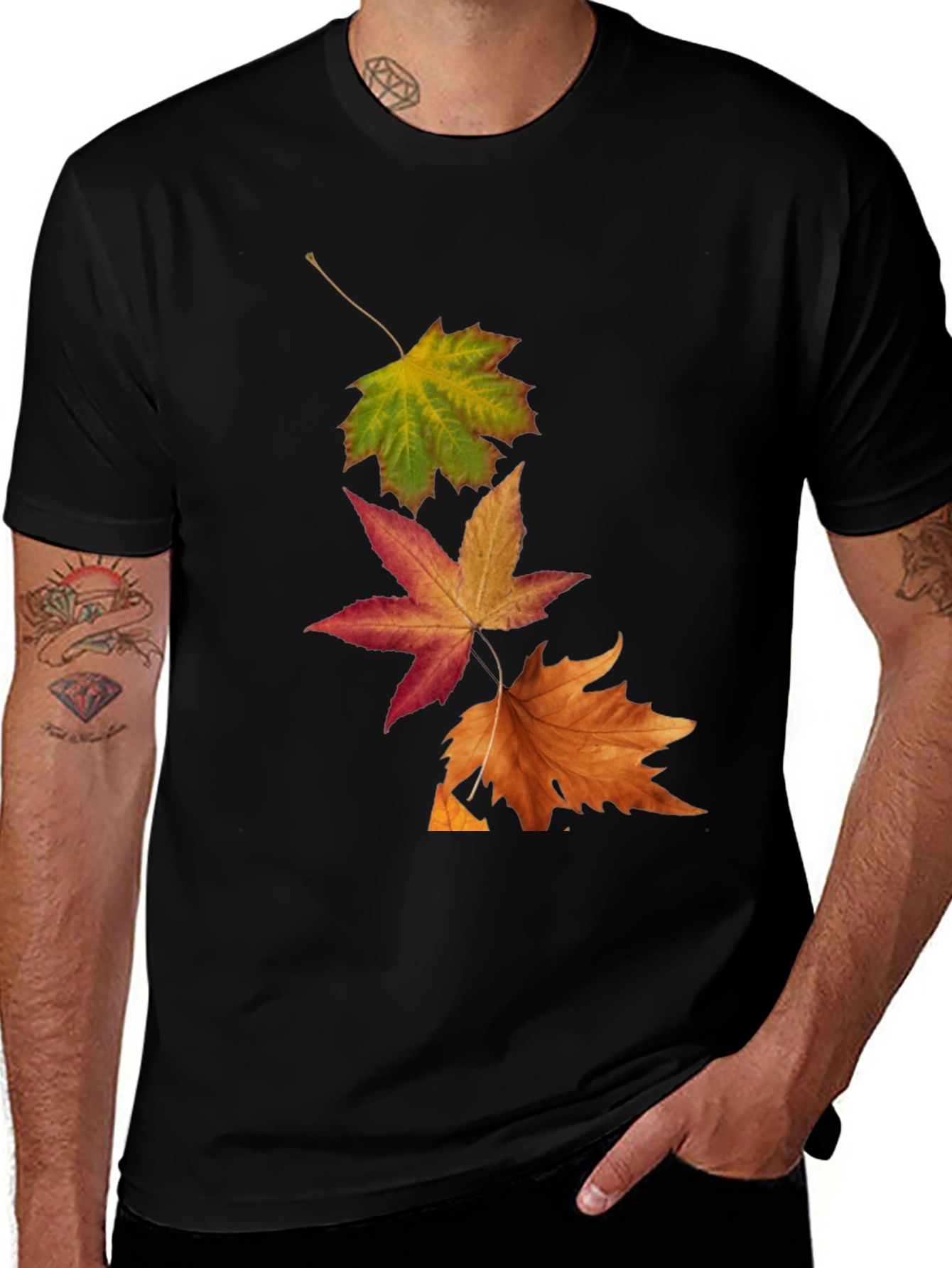 Variant 8 of Autumn Leaves Graphic Tee - Stylish Fall Fashion