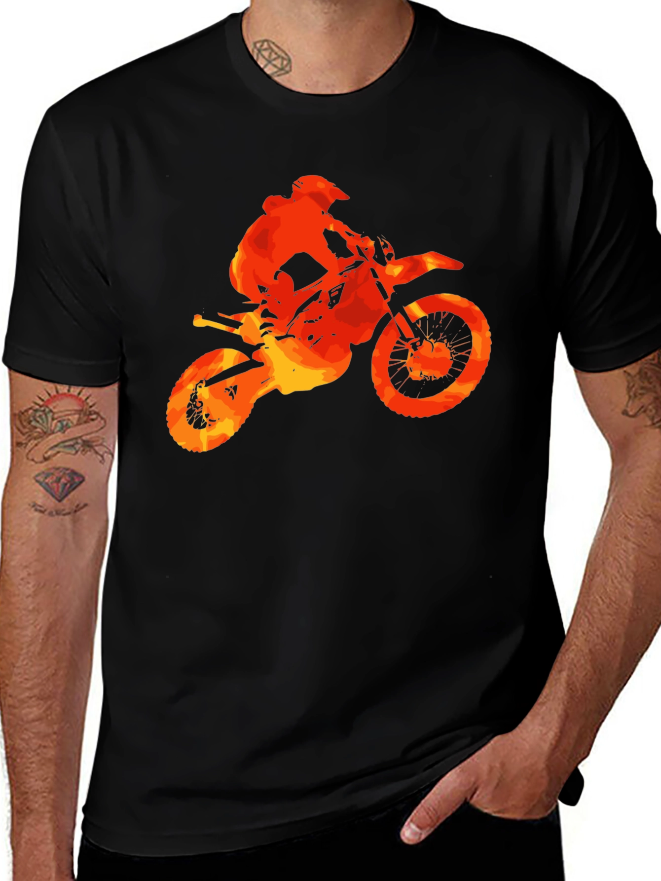 Variant 4 of Motorcycle Graphic T-Shirt - Ride in Style