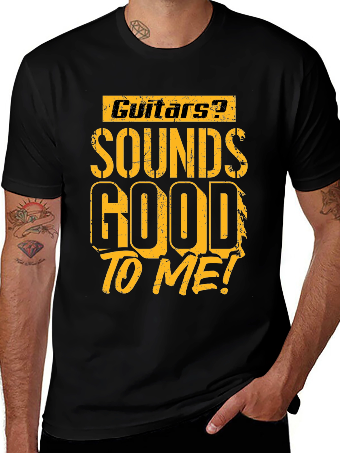 Variant 28 of Guitars? Sounds Good To Me! Graphic T-Shirt