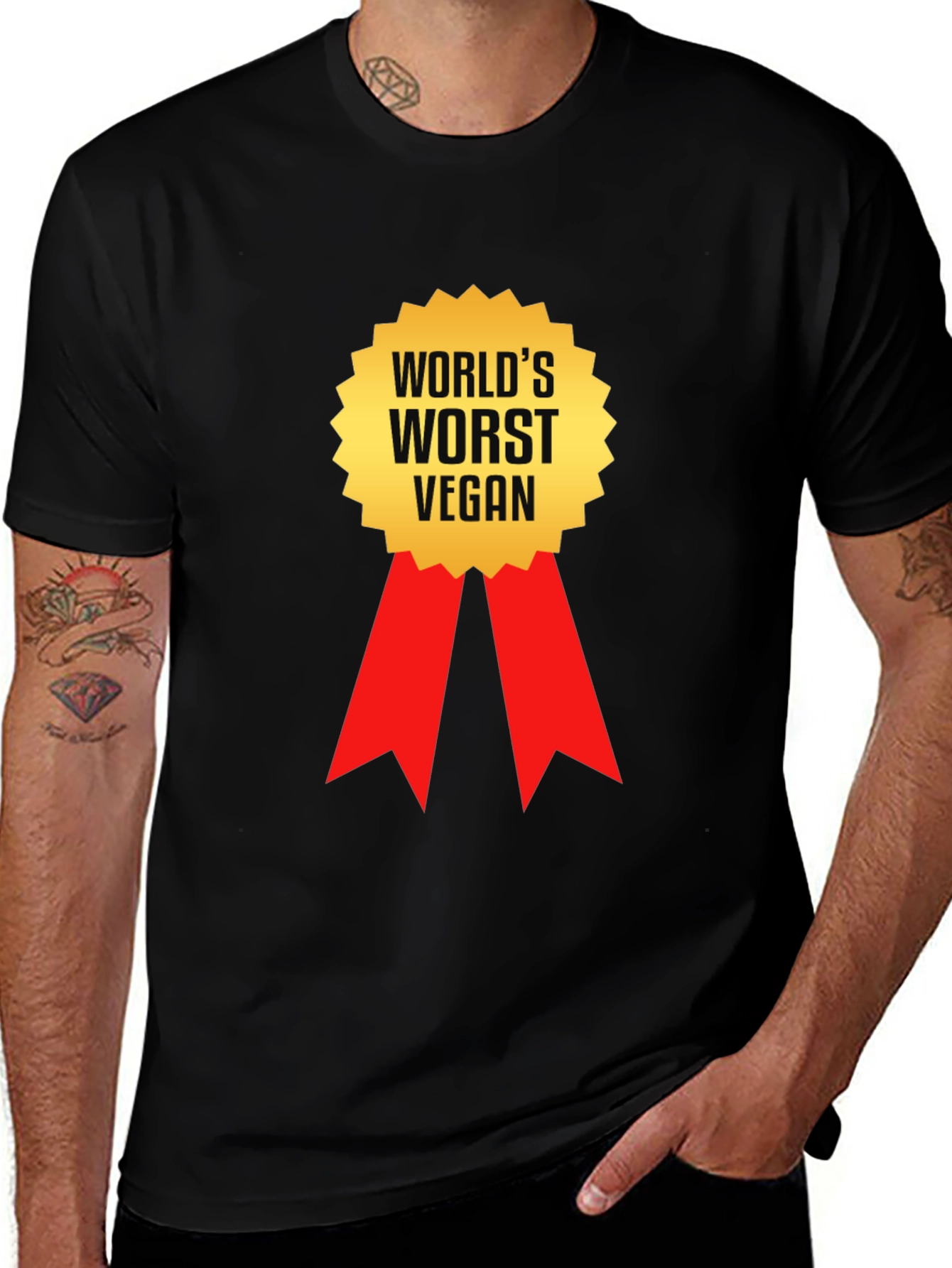 Variant 30 of World's Worst Vegan T-Shirt Funny Vegan Tee