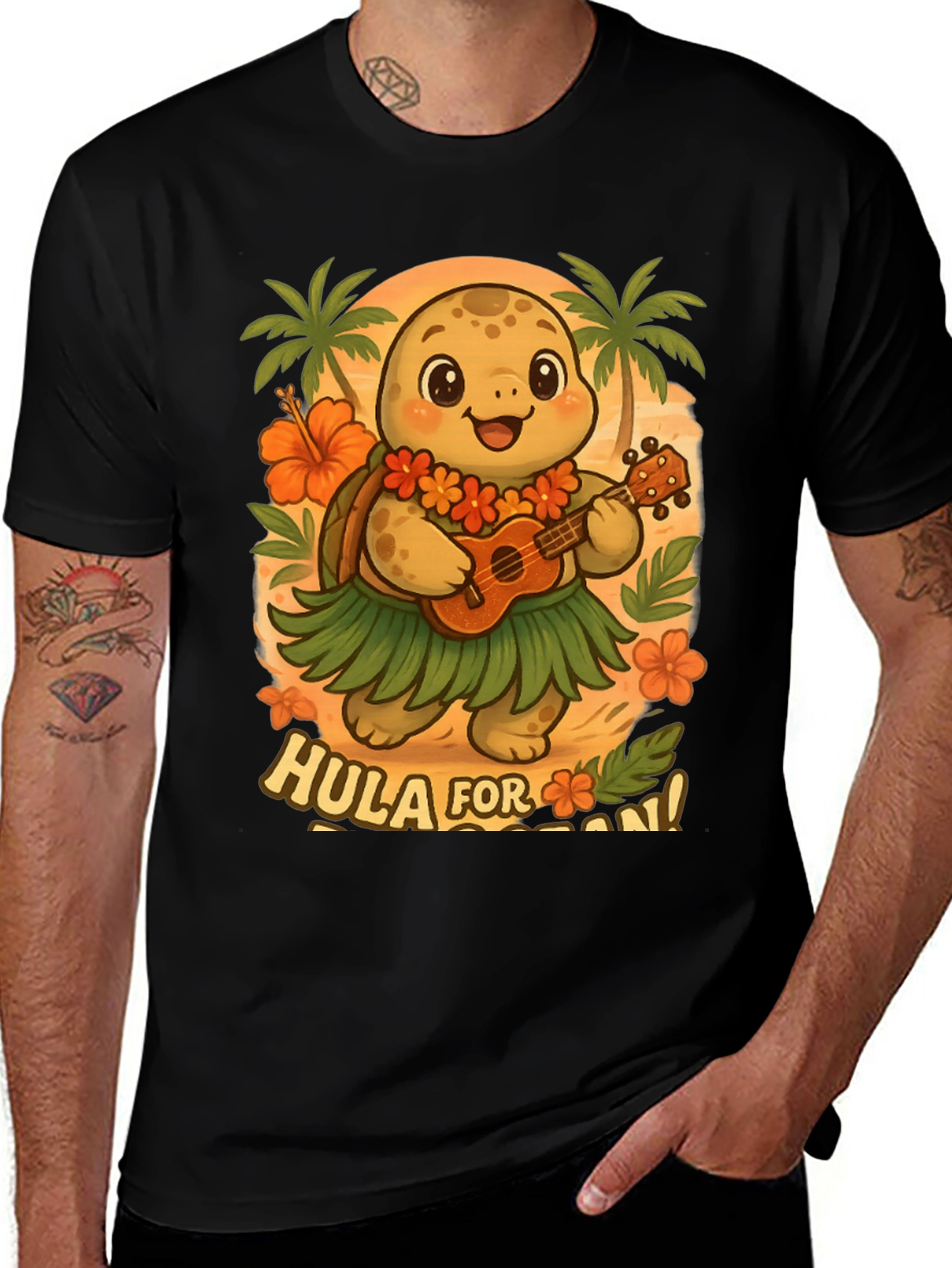 Variant 2 of Hula Turtle T-Shirt