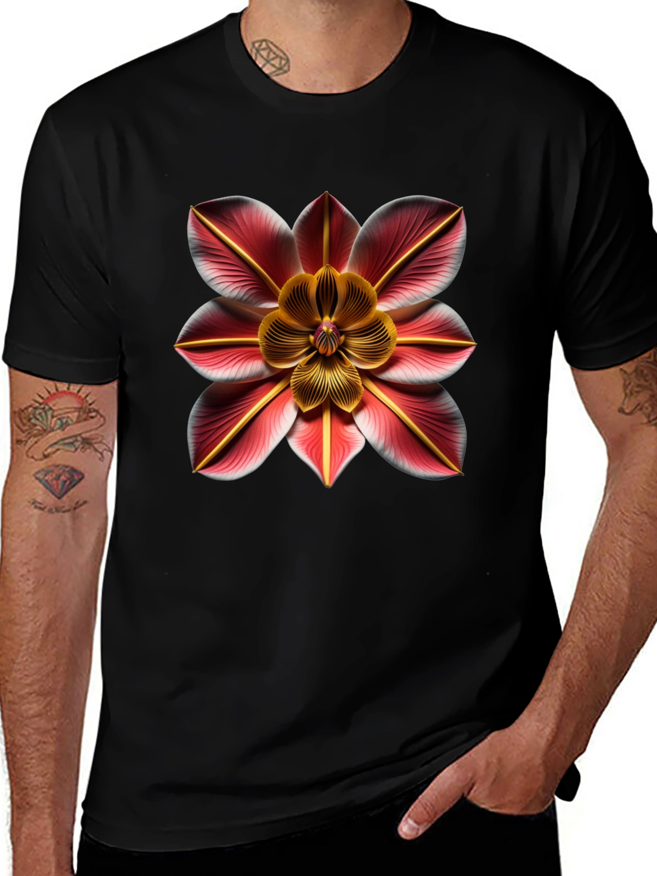 Variant 15 of Bold Floral Graphic Tee - Modern Statement Shirt