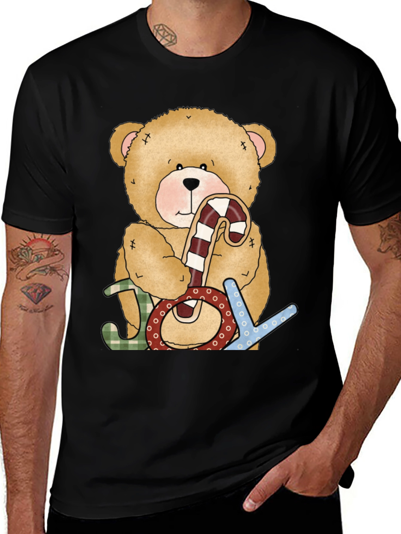 Black Teddy Bear JOY Graphic Tee main image