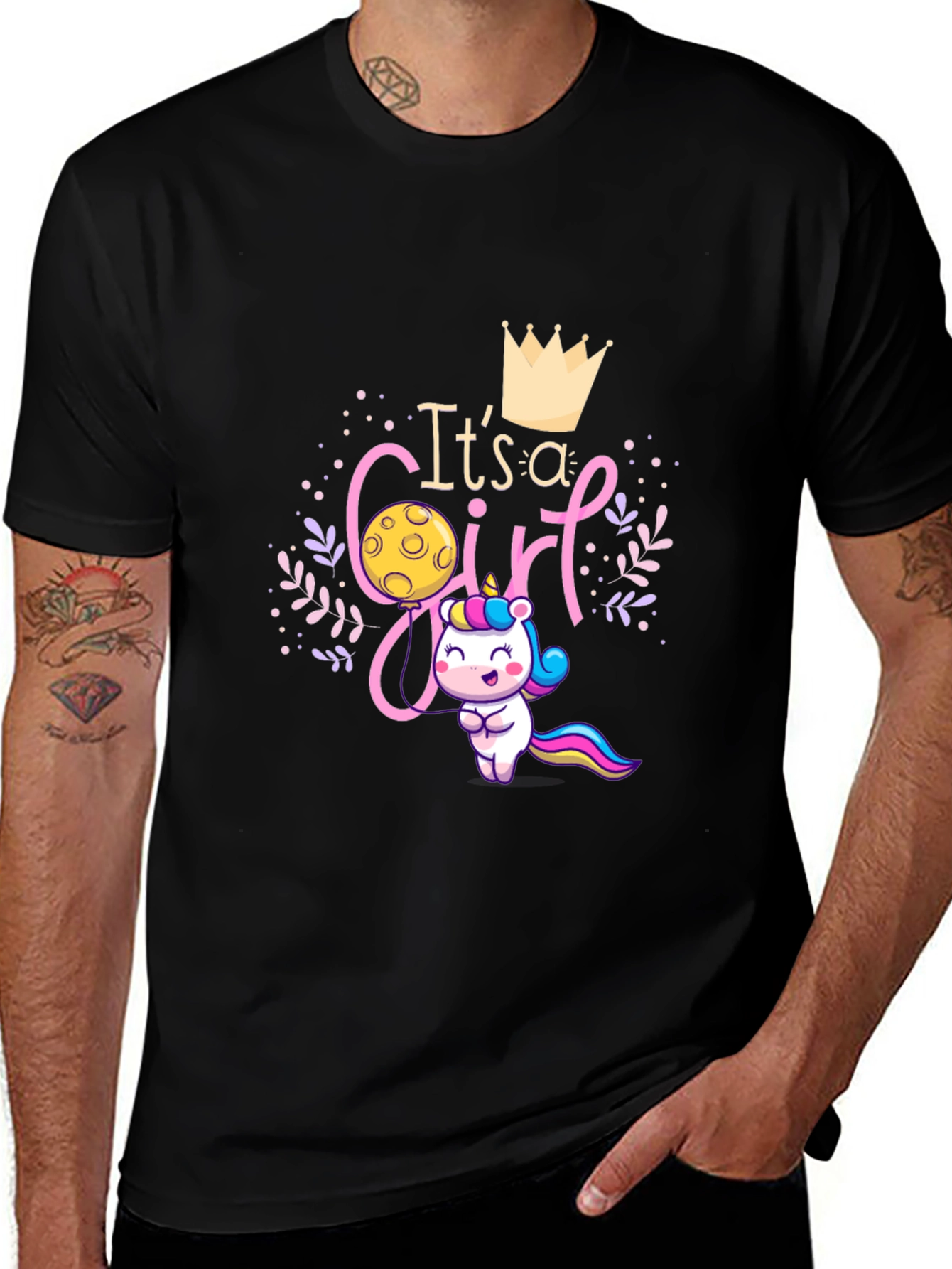 It's a Girl Unicorn Baby Shower T-Shirt