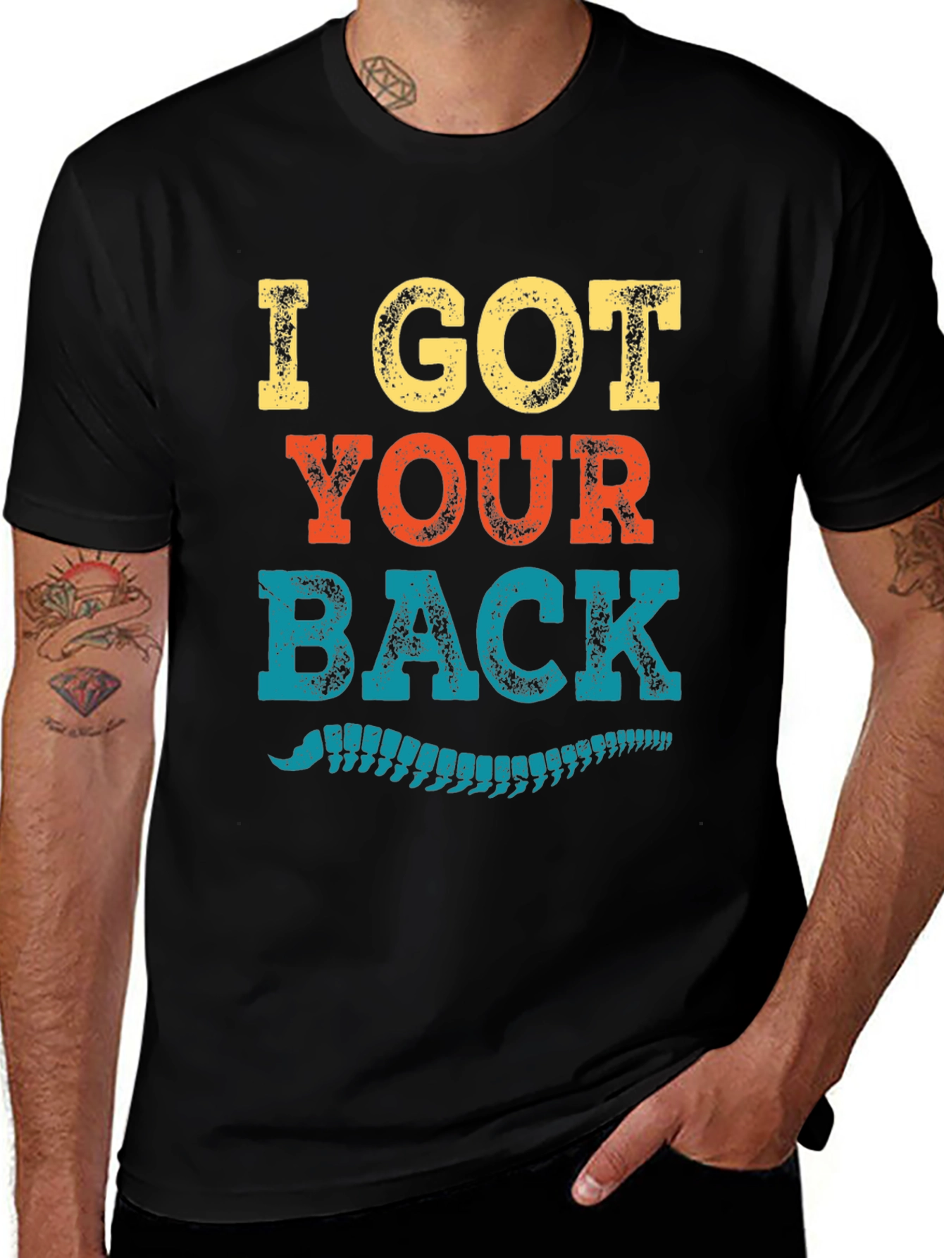 Variant 24 of I Got Your Back T-Shirt - Chiropractic Spine Design