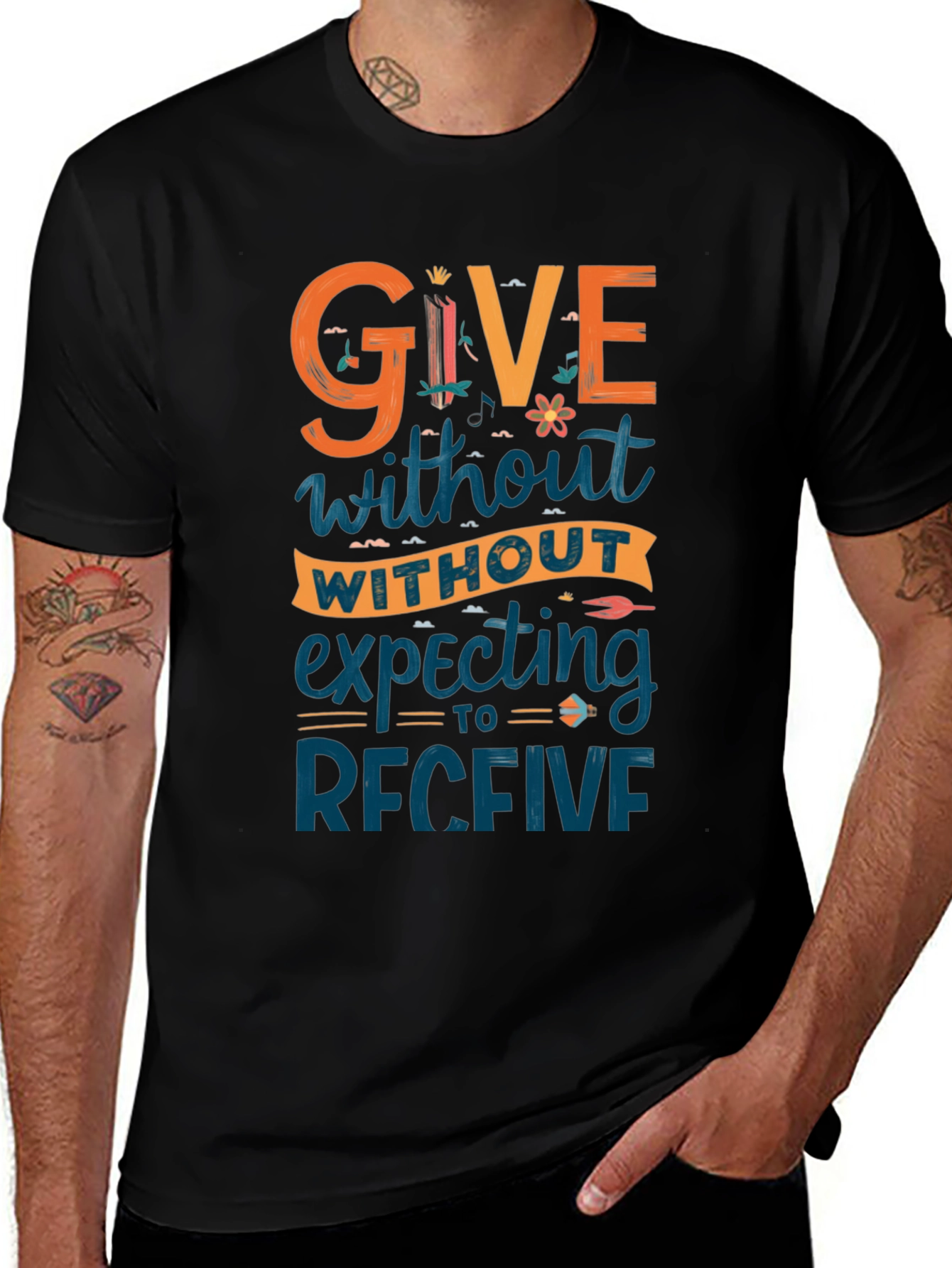 Variant 7 of Inspirational Graphic Tee - Give Without Expecting