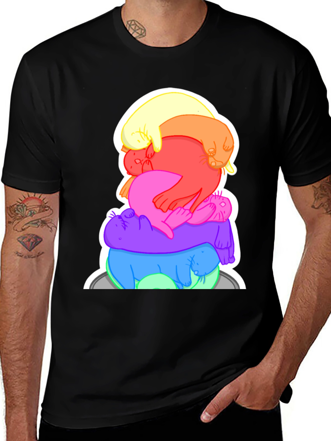 Variant 20 of Rainbow Stacked Animal T-Shirt