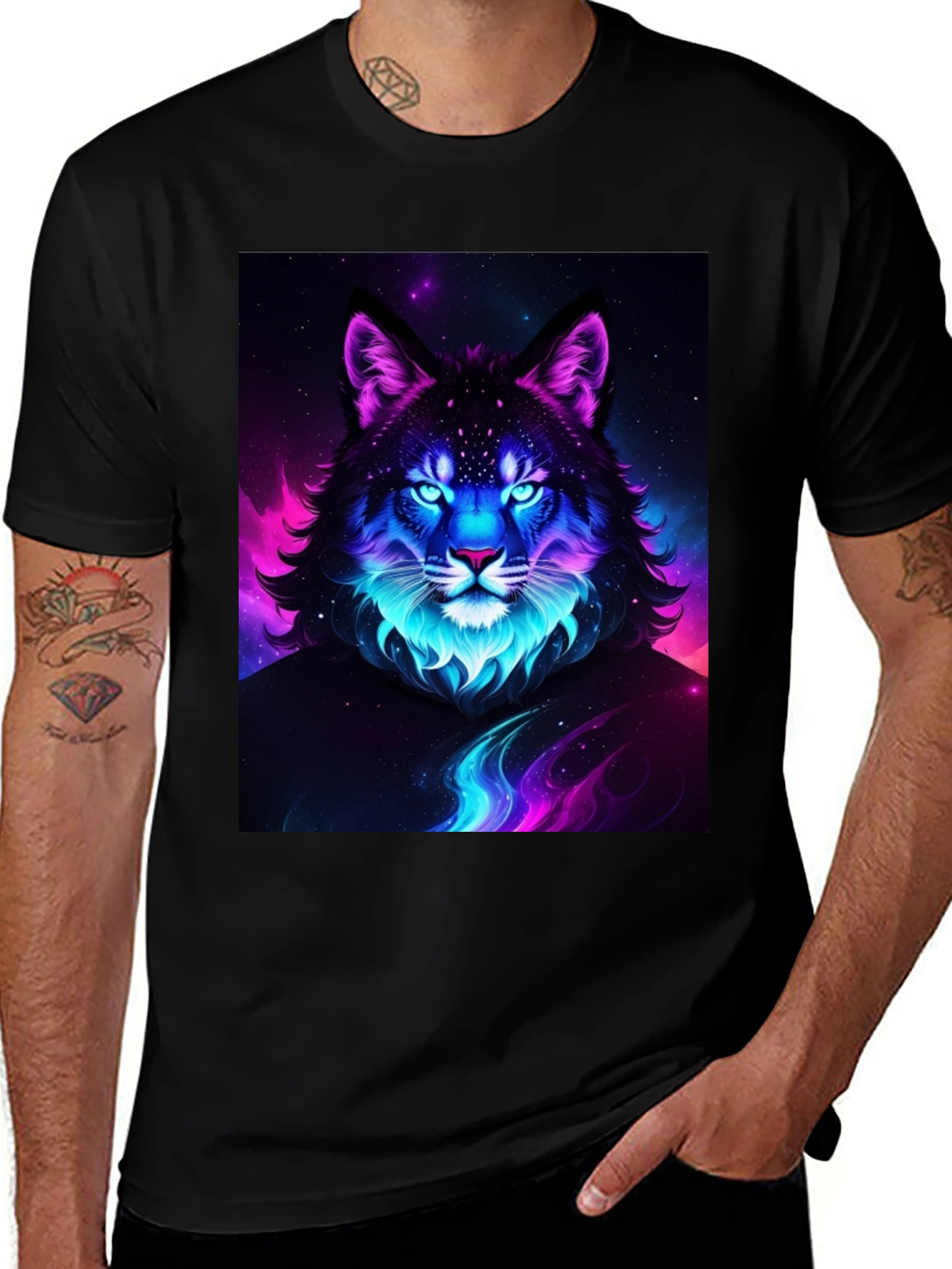 Variant 22 of Mystic Galaxy Cat Graphic Tee
