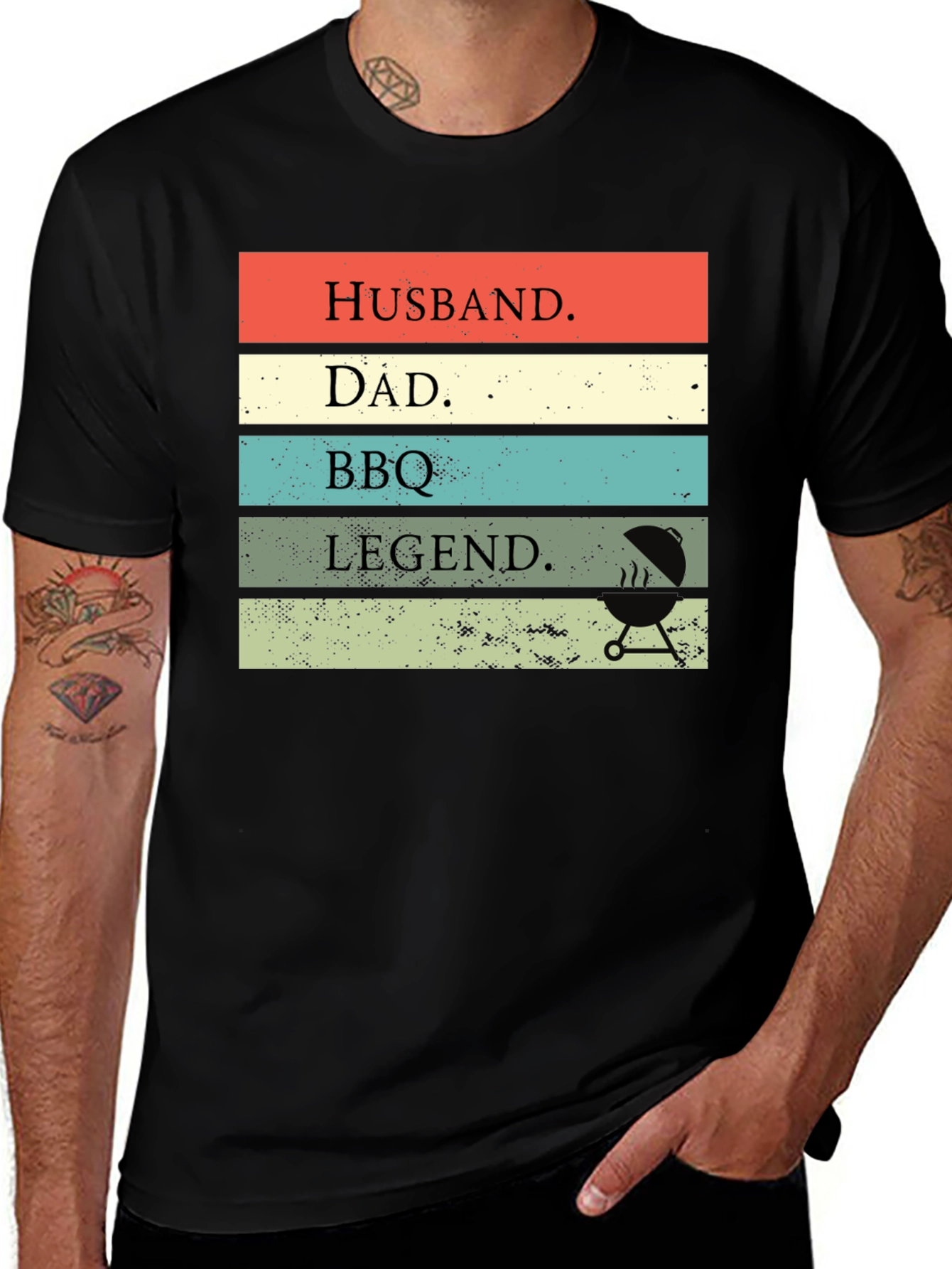 Variant 23 of Husband Dad BBQ Legend Men's T-Shirt