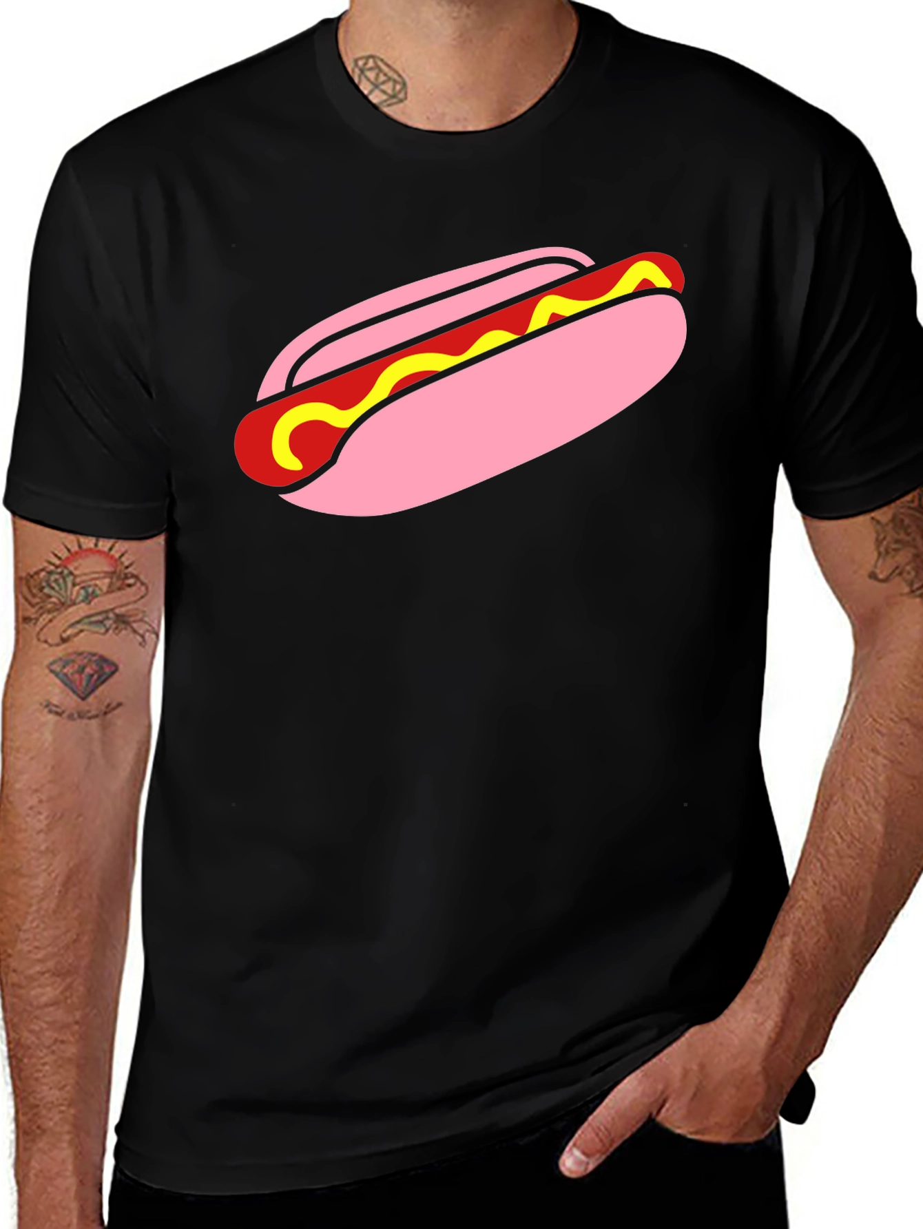 Variant 11 of Hot Dog Graphic T-Shirt - Funny Food Tee